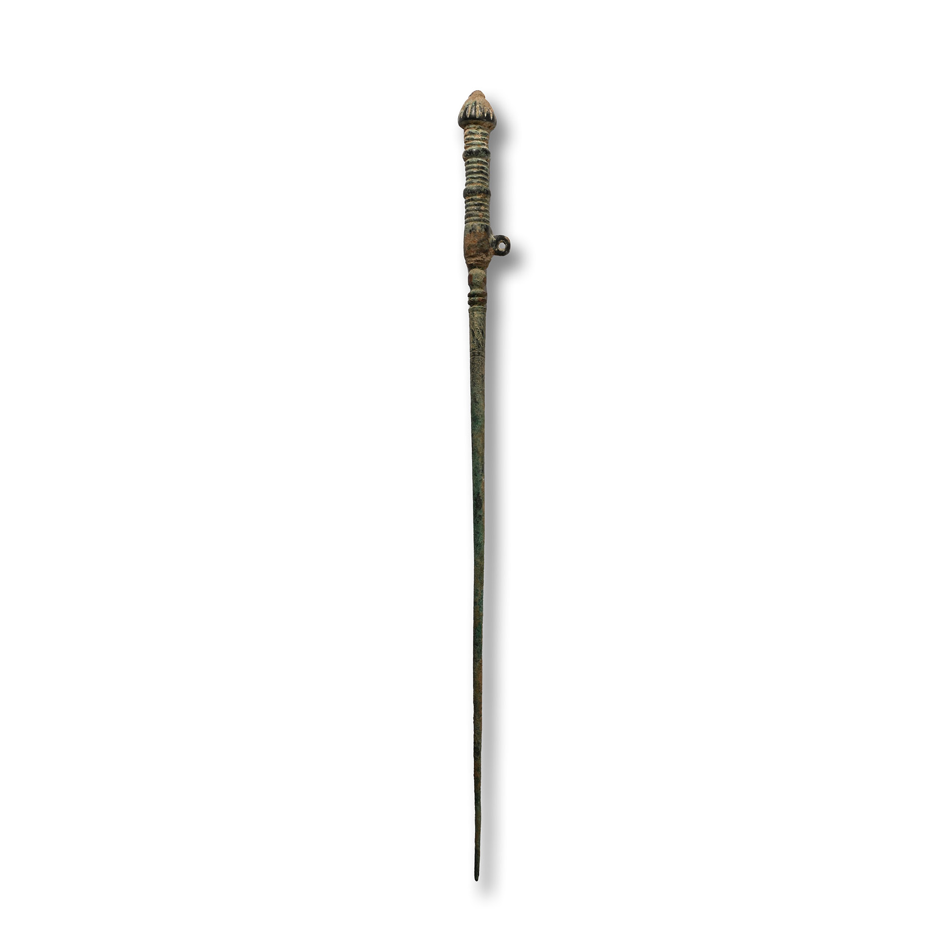 Luristan Bronze Pin with Decorative Head