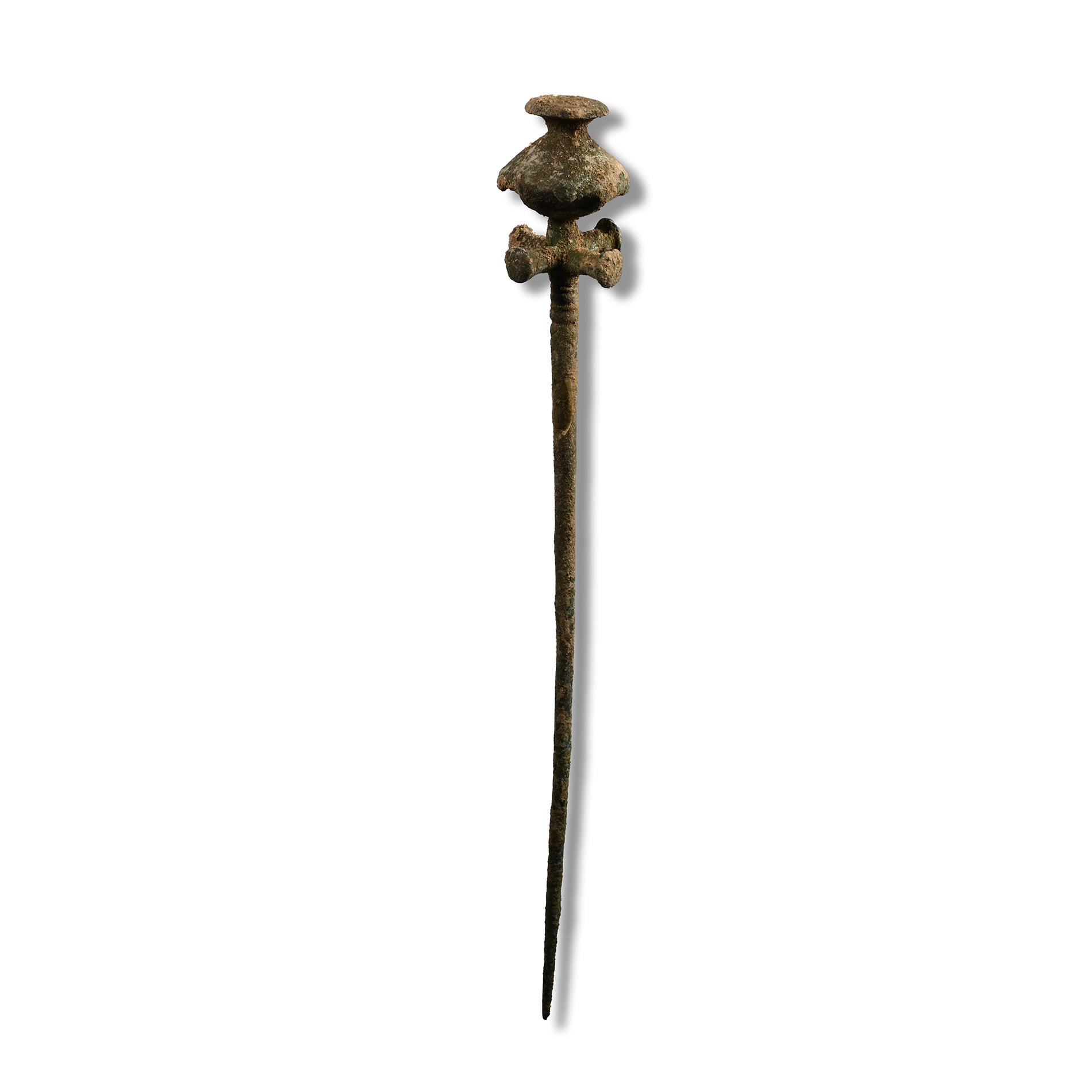 Luristan Bronze Pin with Decorative Head