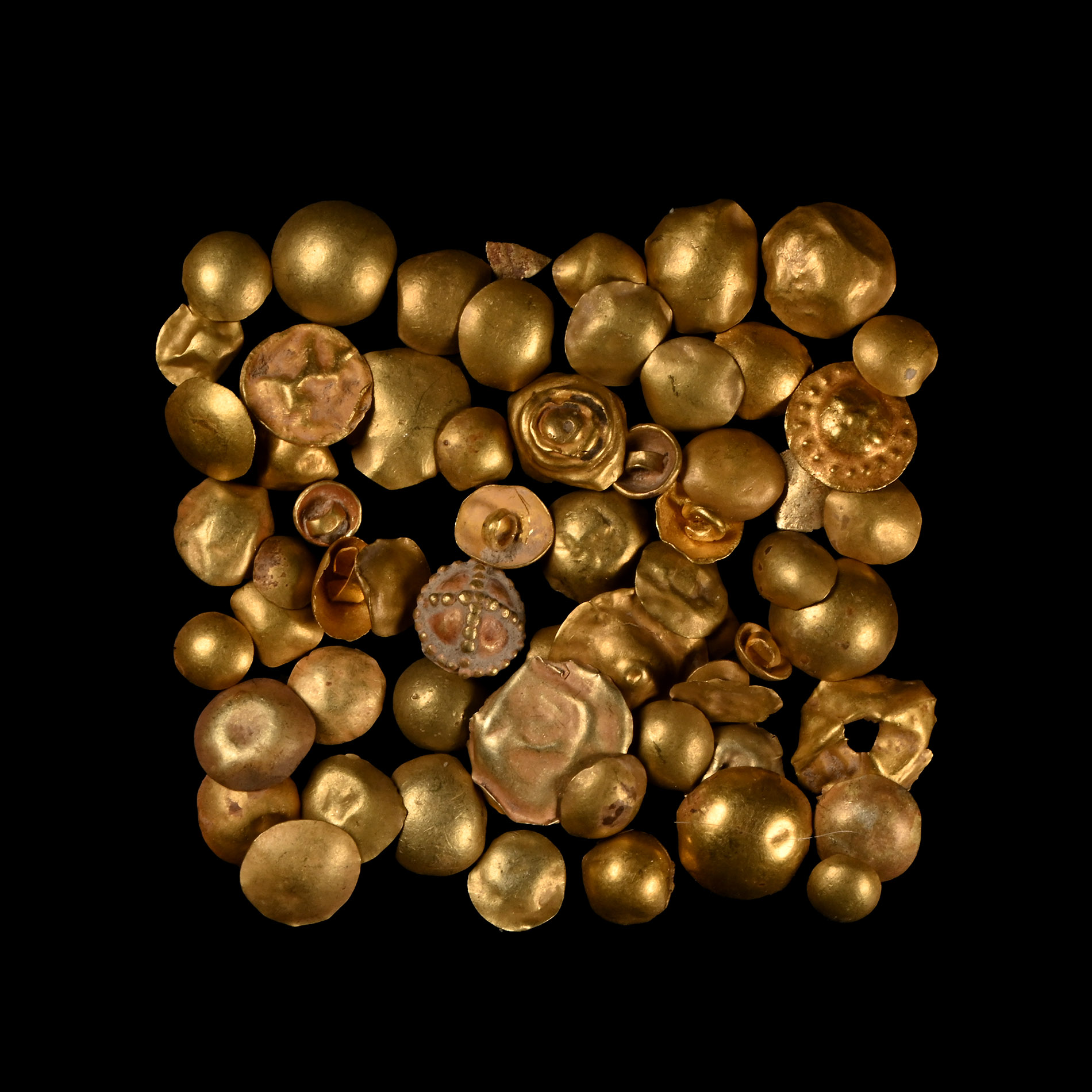 Western Asiatic Gold Looped Bead and Mount Group