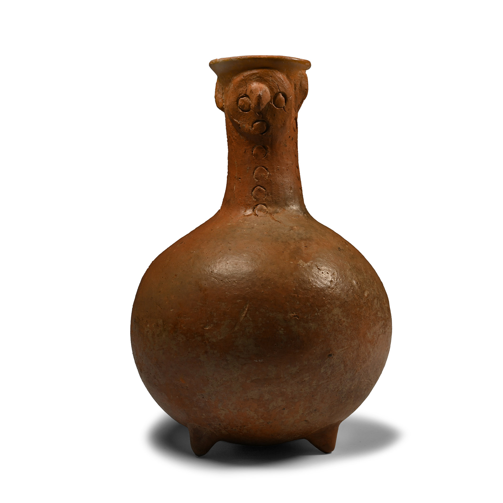 Amlash Terracotta Single-Handled Jug with Head Attachment