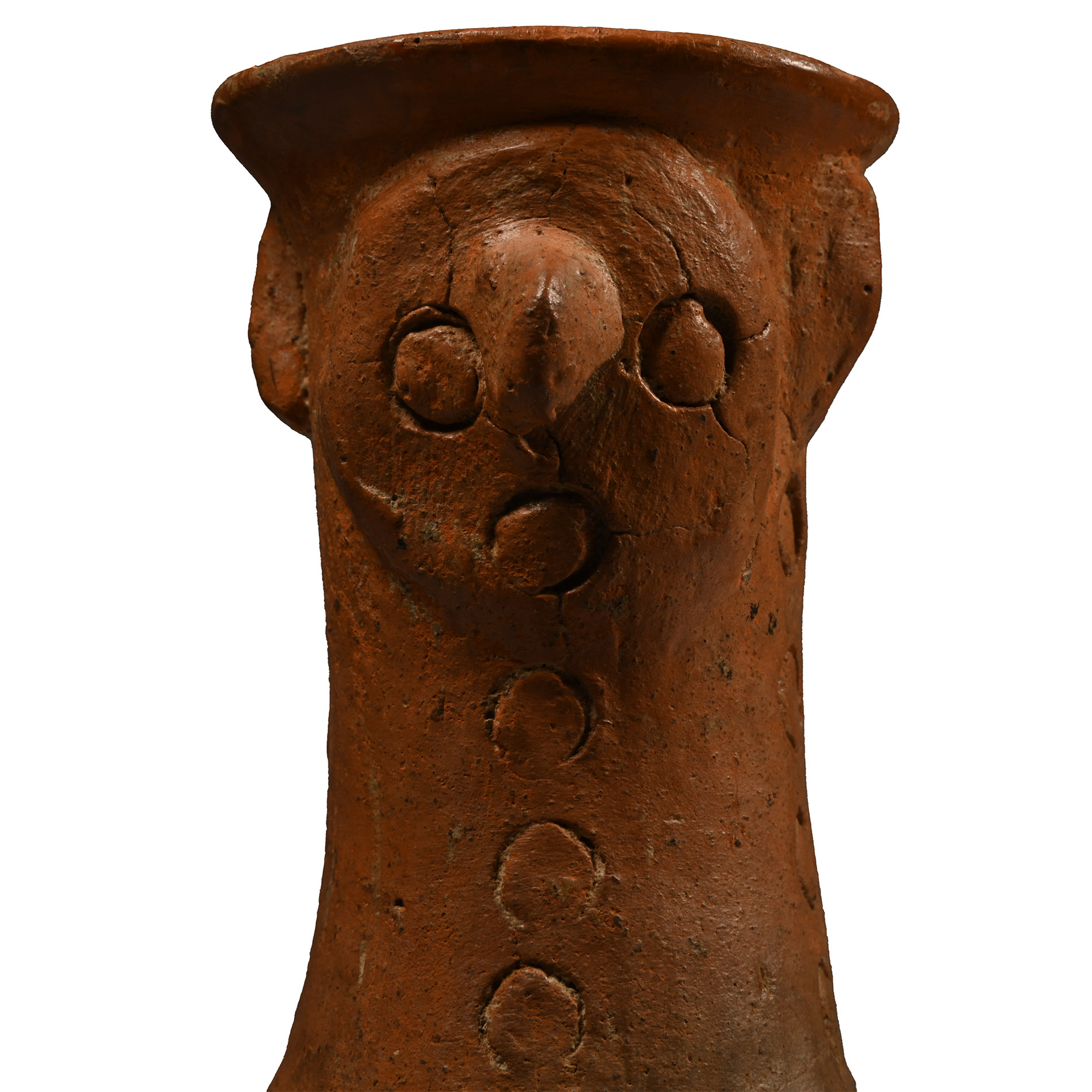 Amlash Terracotta Single-Handled Jug with Head Attachment