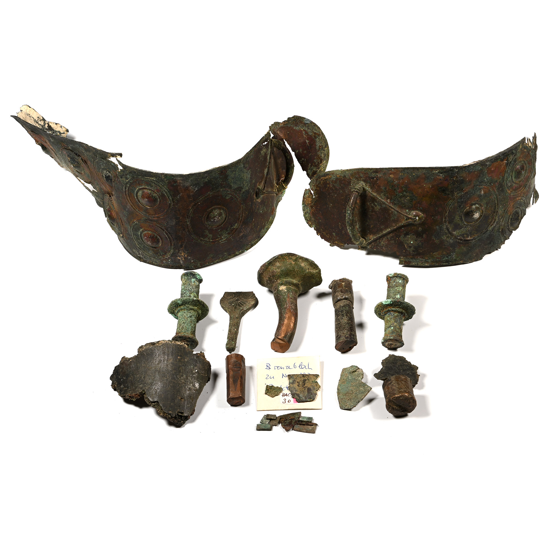 Archaic Greek Assemblage of Fragmentary Bronze Elements