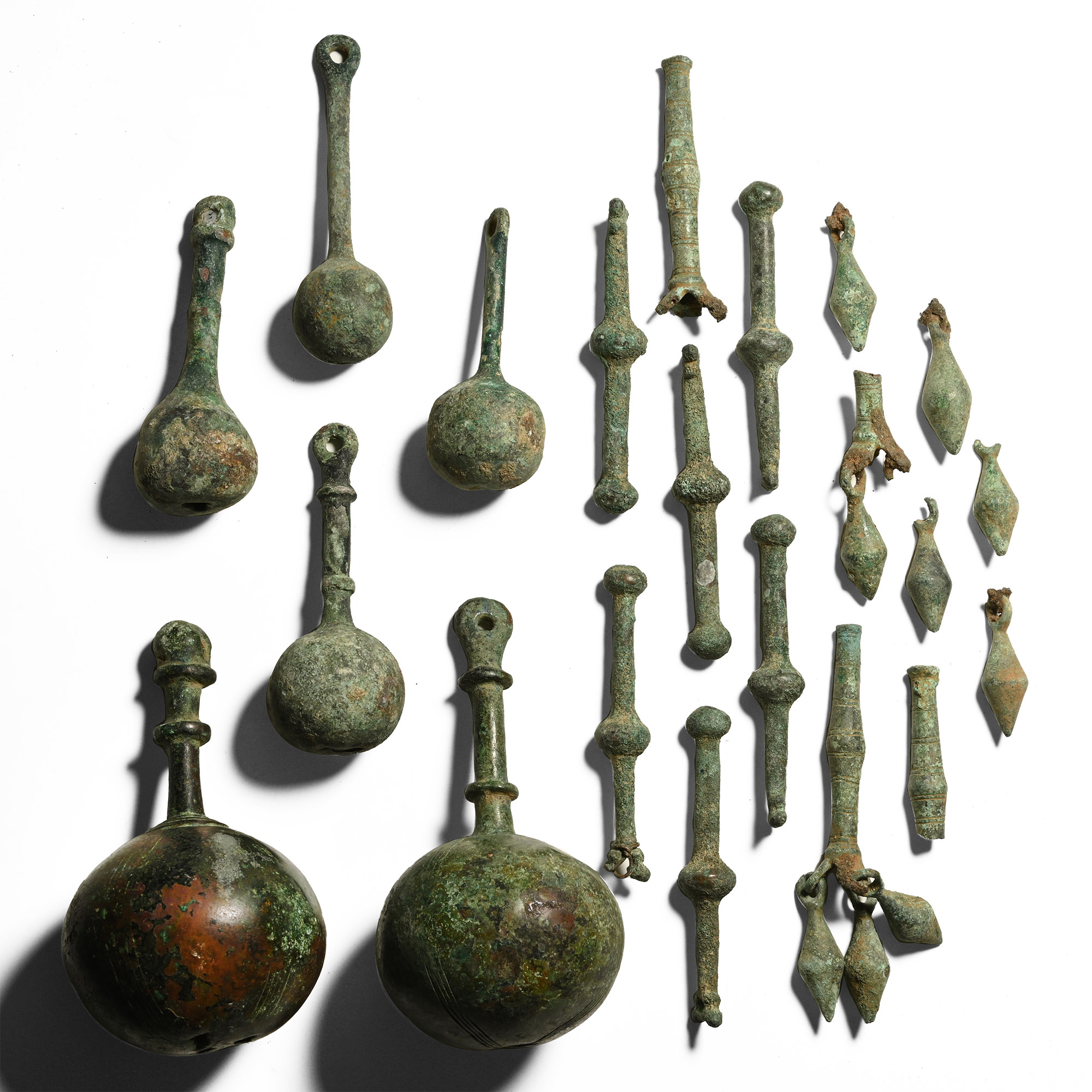 Greek Ensemble of Bronze Pendants