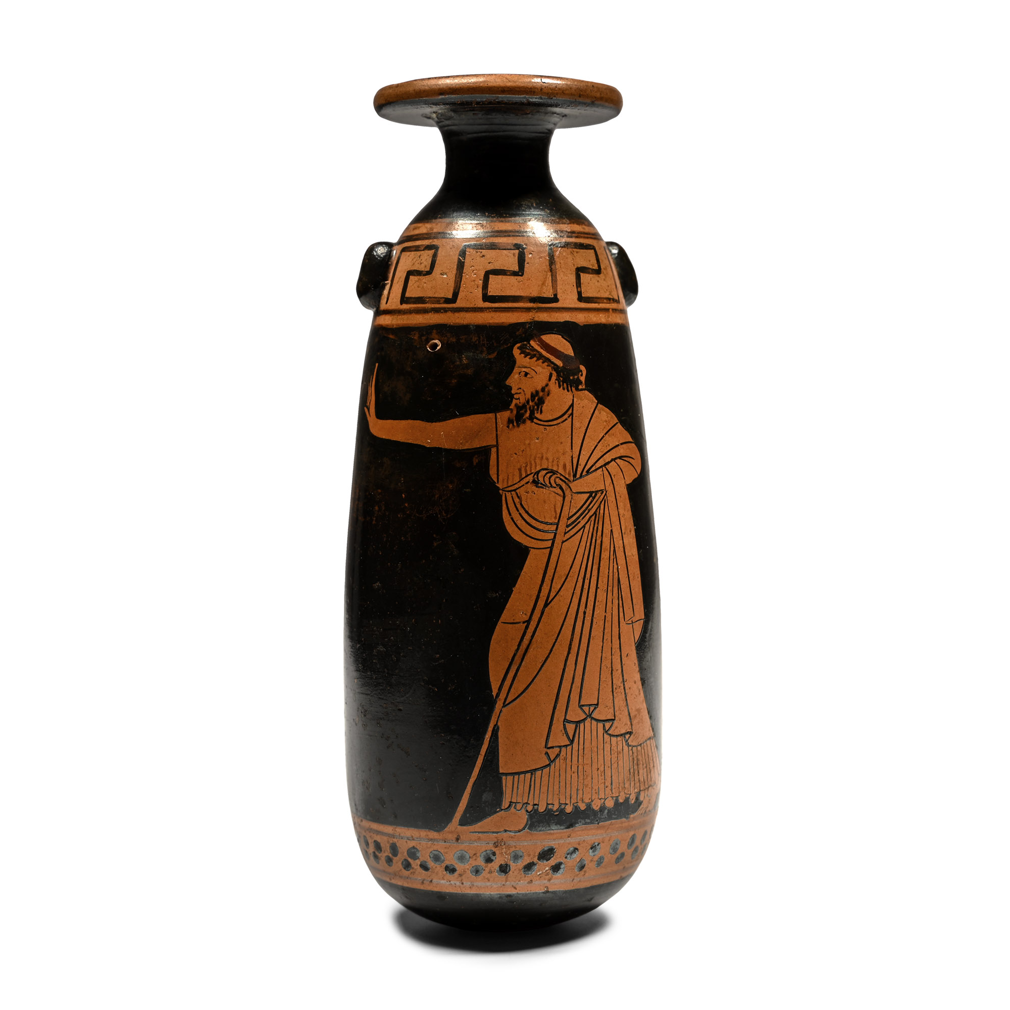 Greek Terracotta Attic Red-Figure Alabastron
