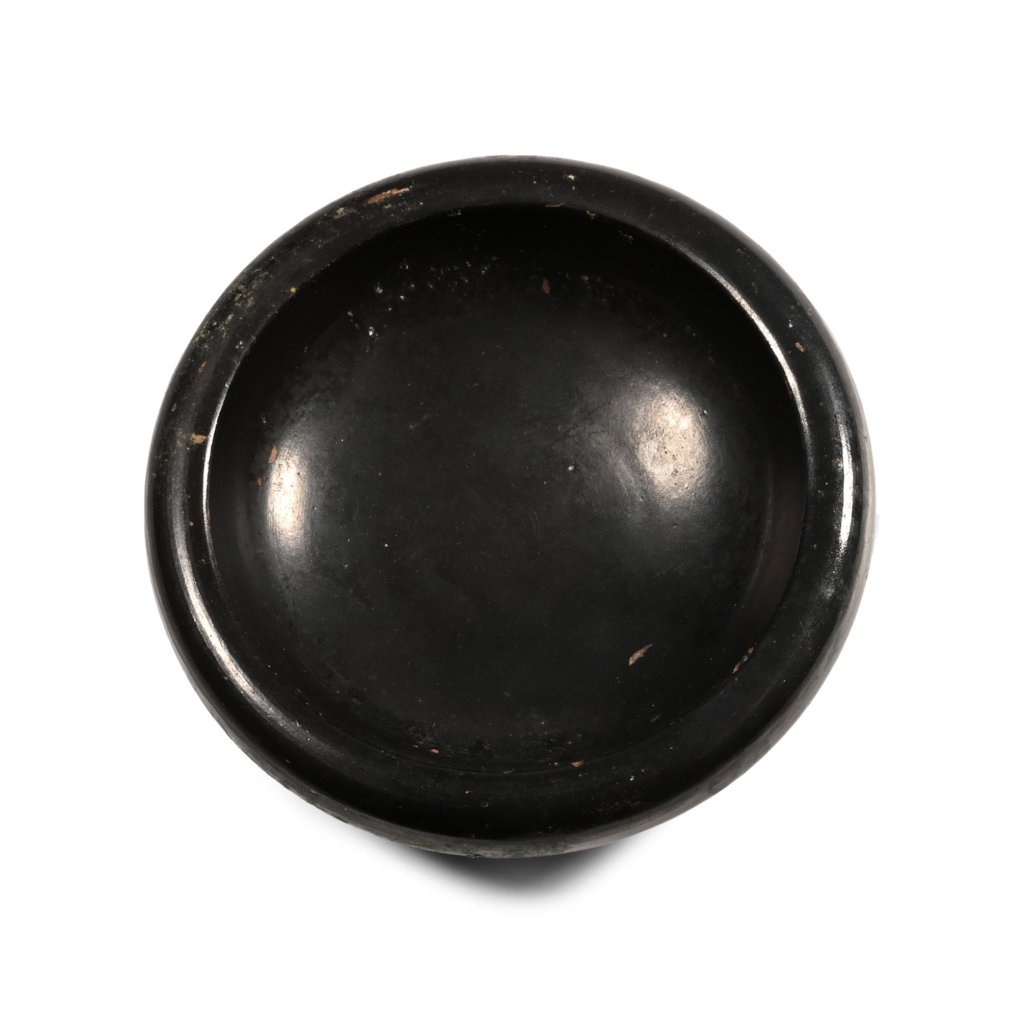 Greek Black-Glazed Terracotta Bowl