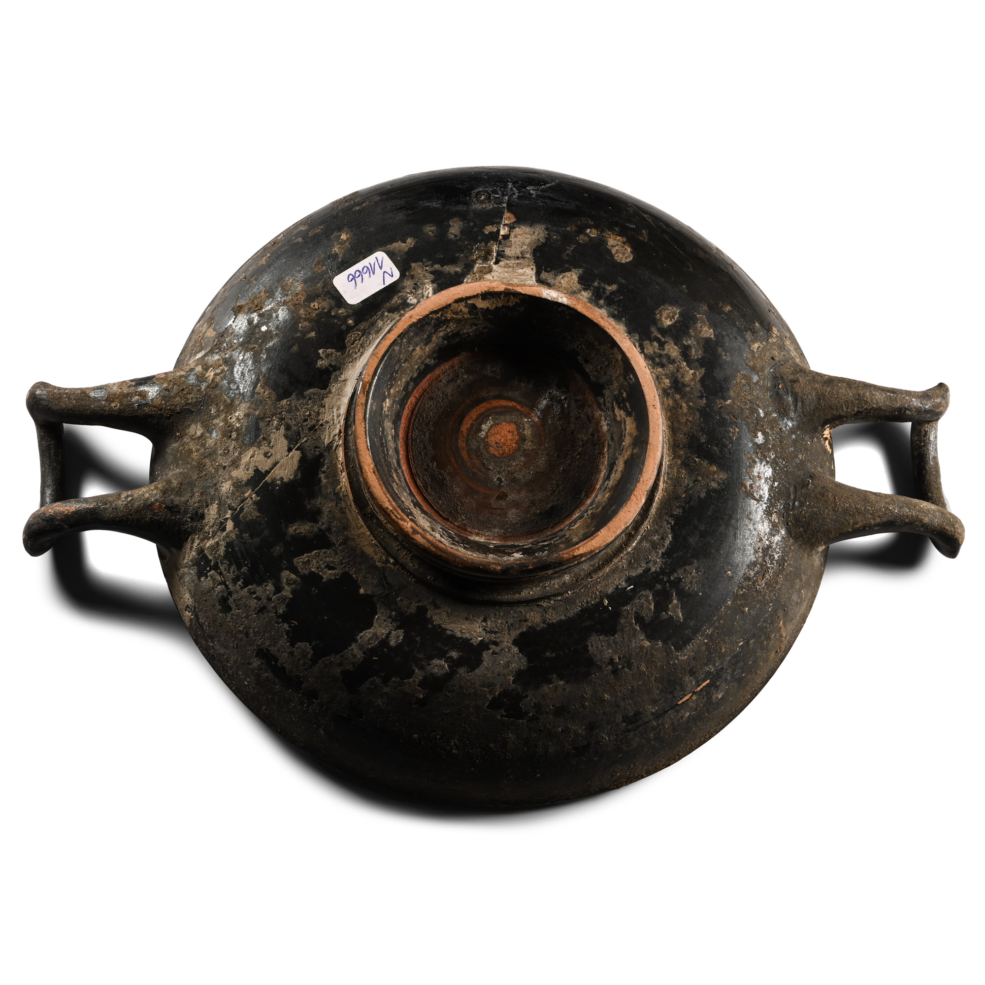 Greek Terracotta Black-Glazed Stemless Cup