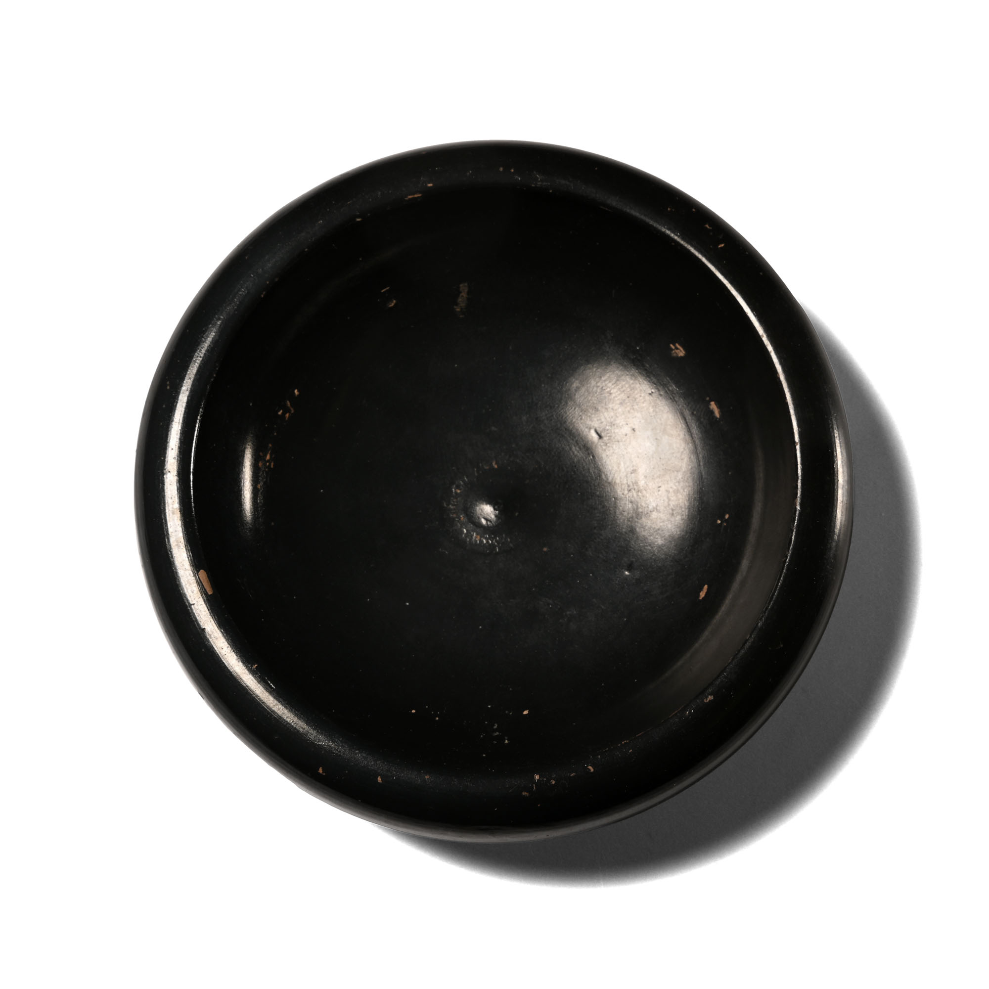 Greek Terracotta Black Glazed Bowl