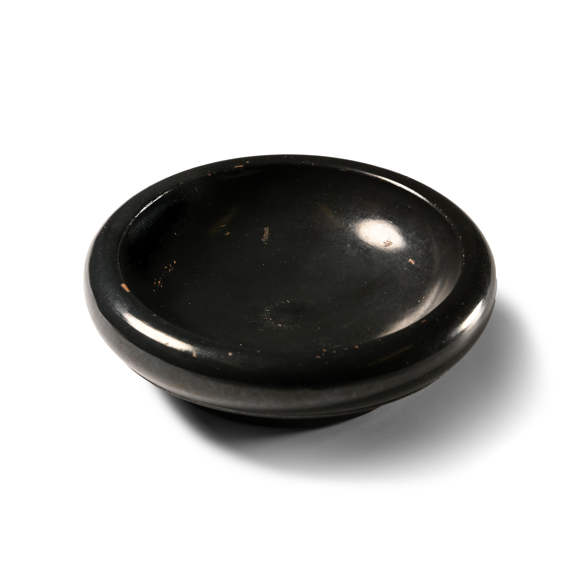 Greek Terracotta Black Glazed Bowl