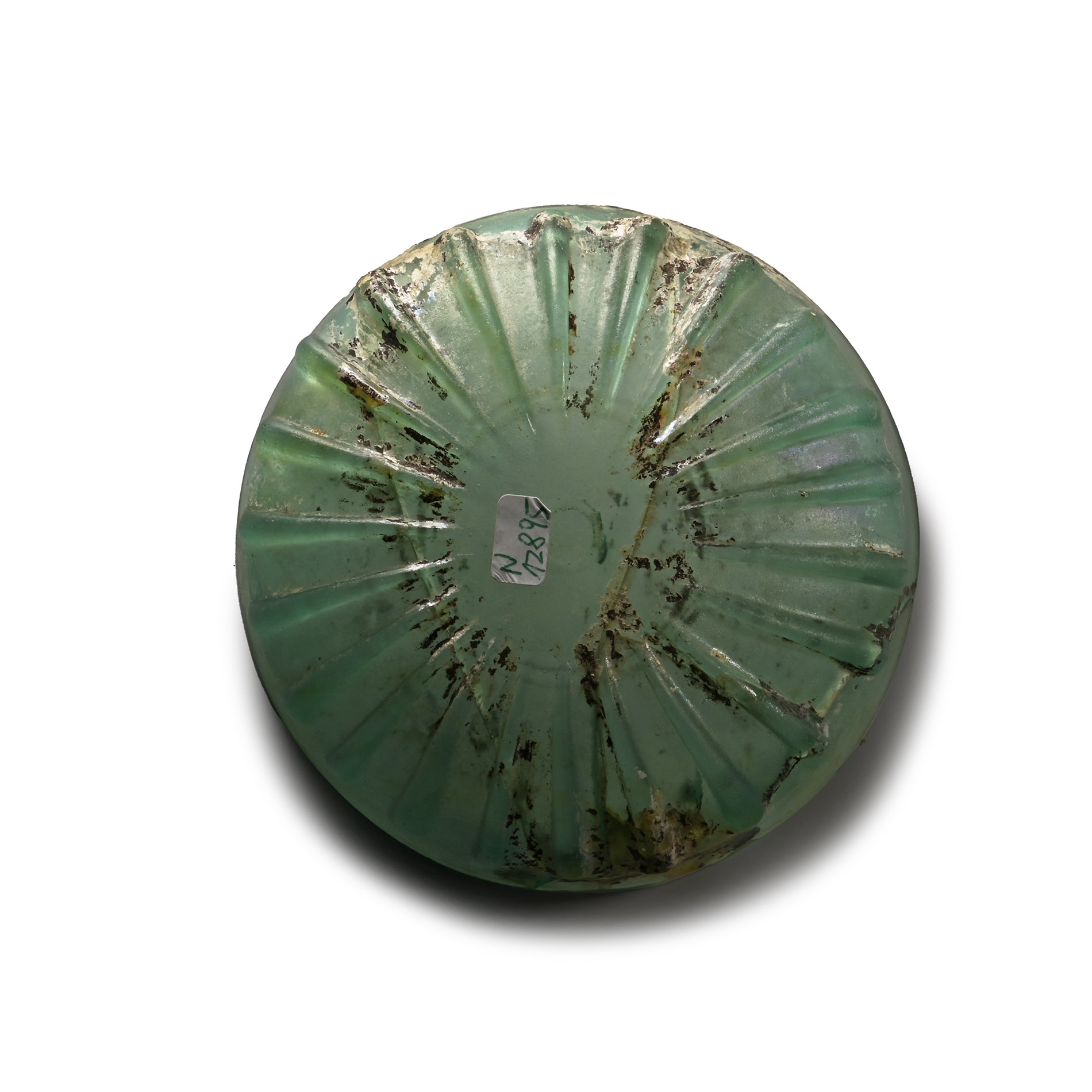 Roman Glass Ribbed Vessel