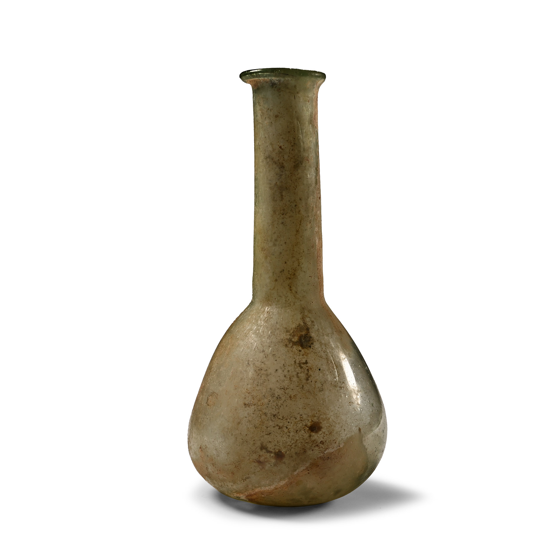 Roman Green Glass Bottle
