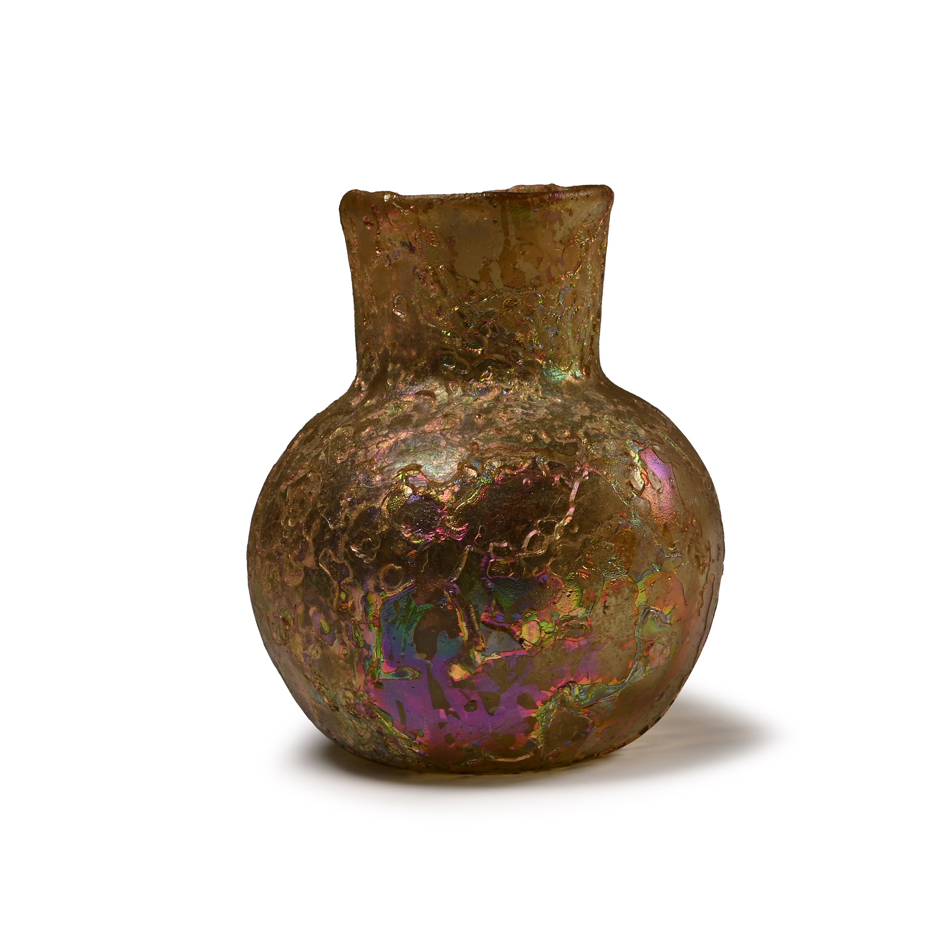 Roman Yellow Glass Spherical Bottle