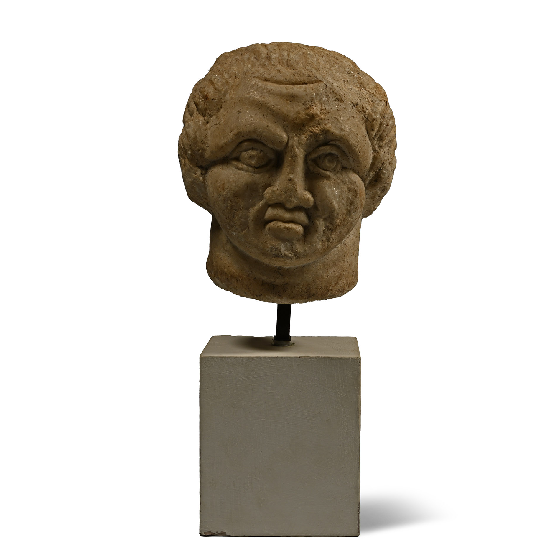 Roman Marble Portrait Head of a Putto
