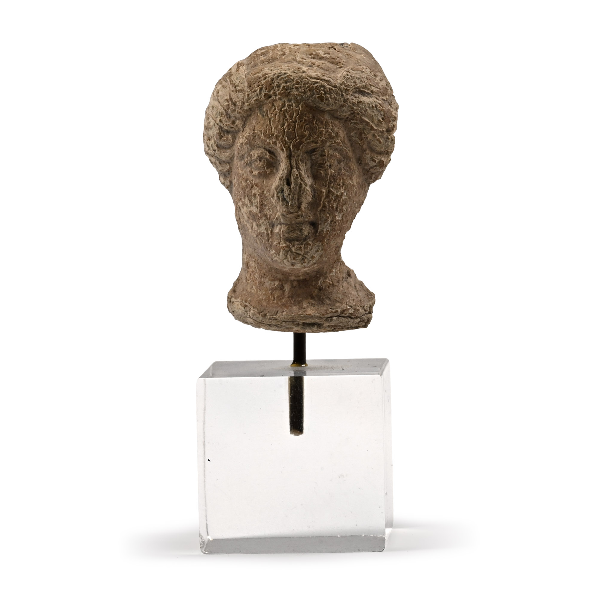 Roman Lead Head of a Woman
