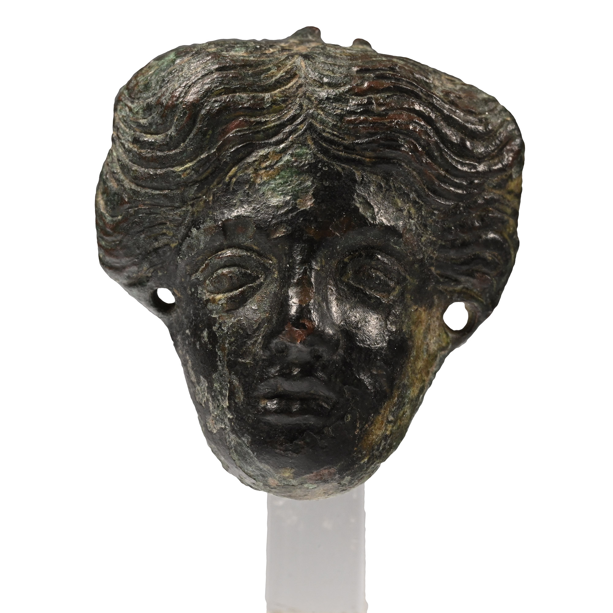 Roman Bronze Female Head Applique