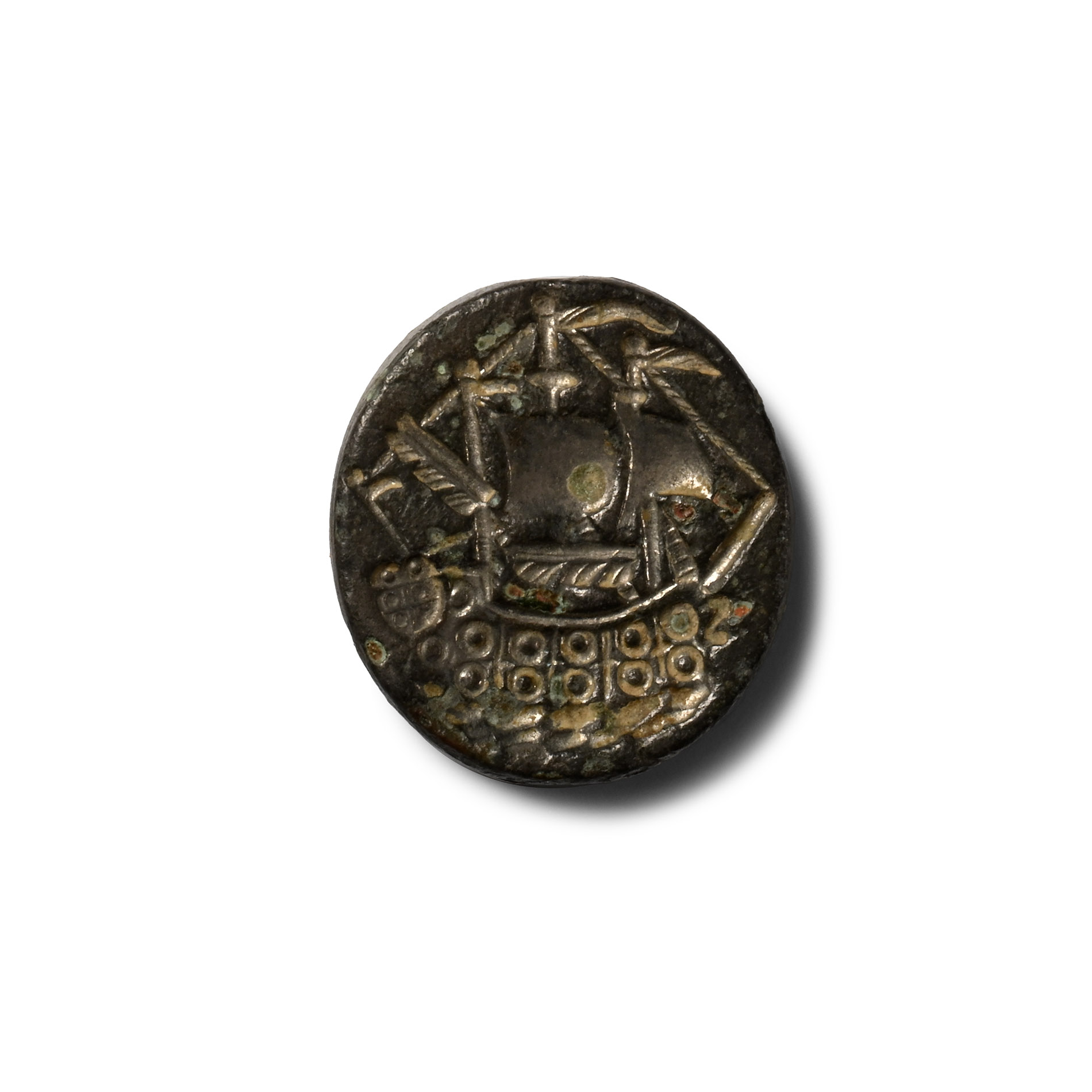 Georgian Galleon Swivel Fob Seal Matrix