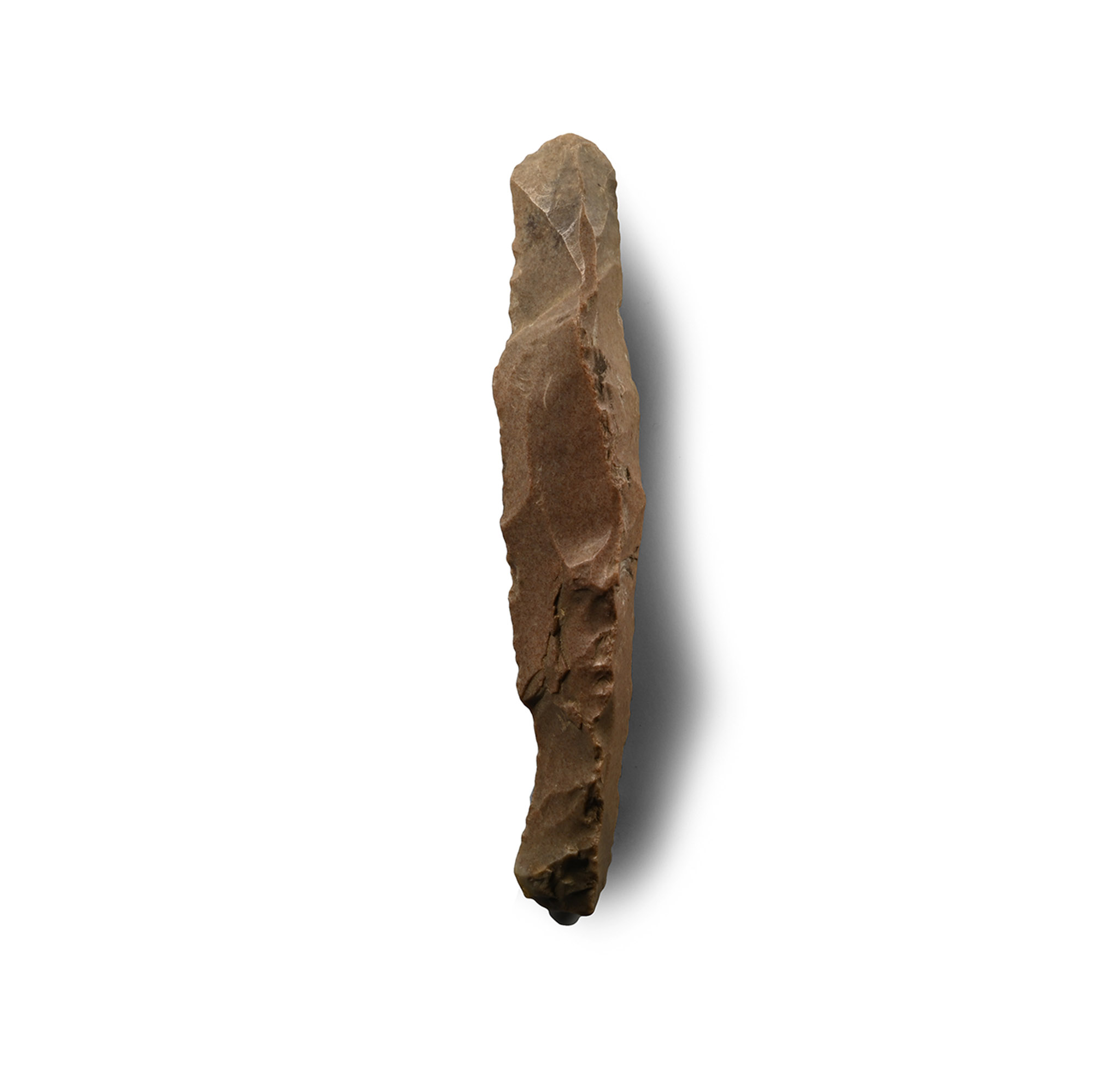 Stone Age Long French Gravettian Thick-Crested Knife Blade