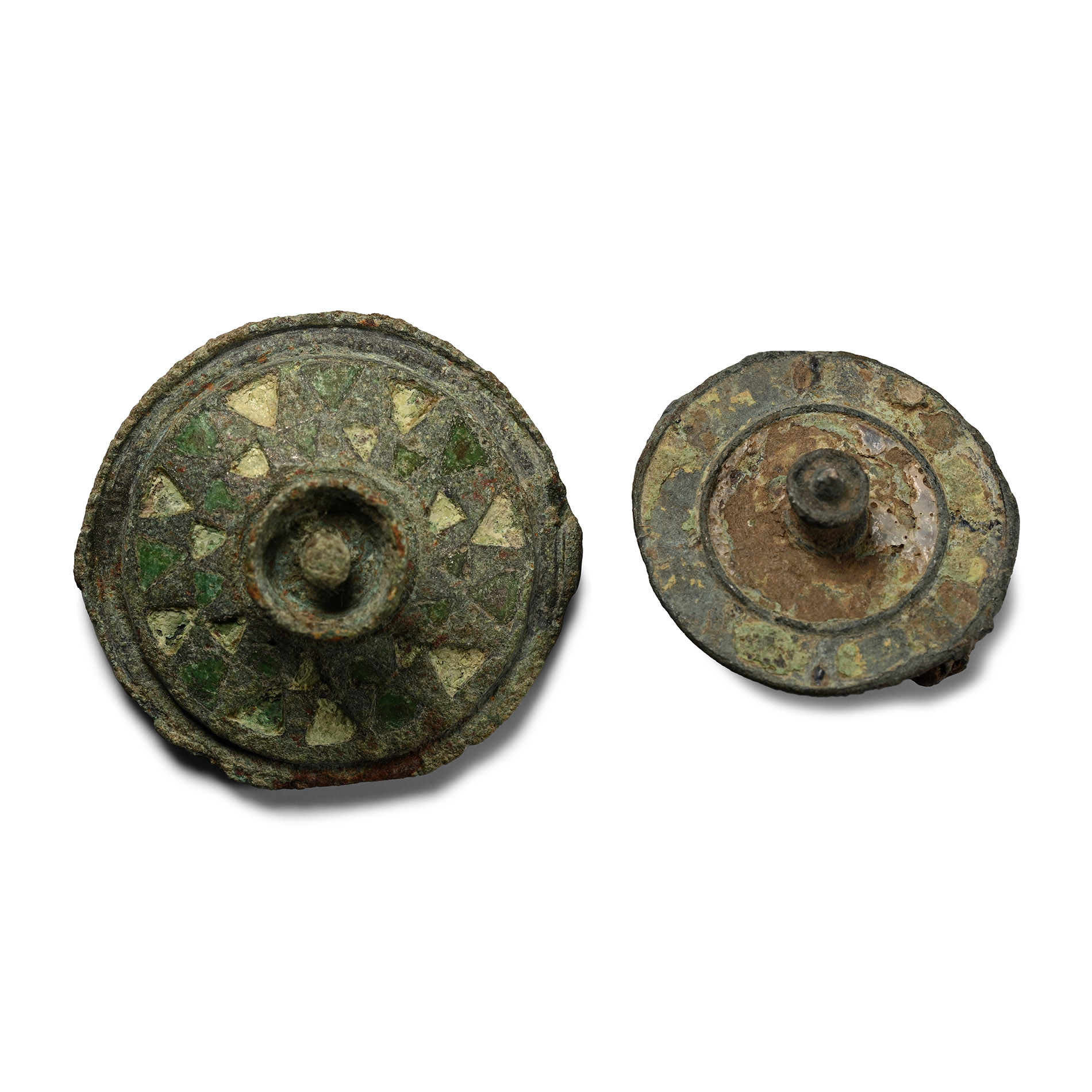 Roman Enamelled Bronze Plate Brooch Group
