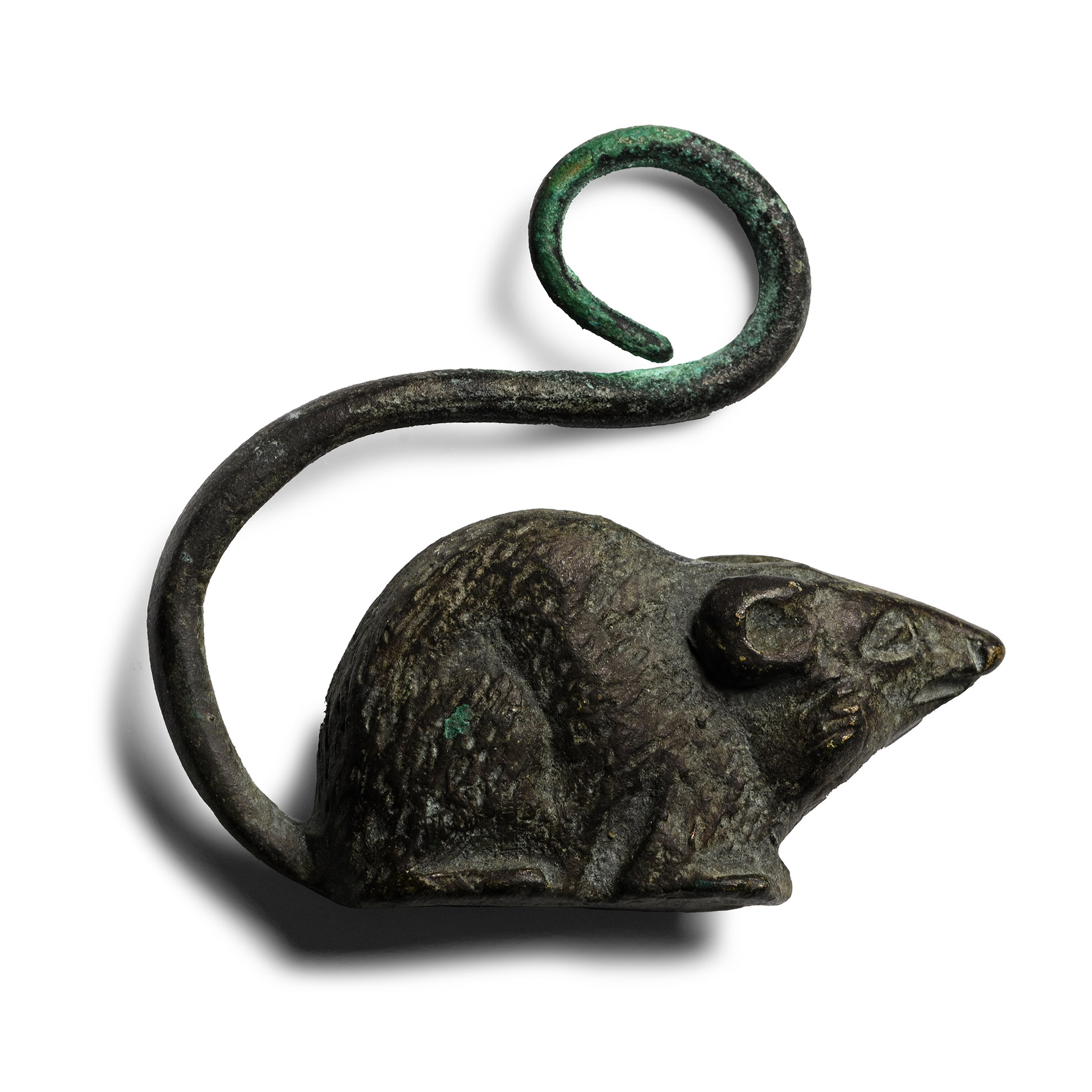 Roman Bronze Mouse Statuette