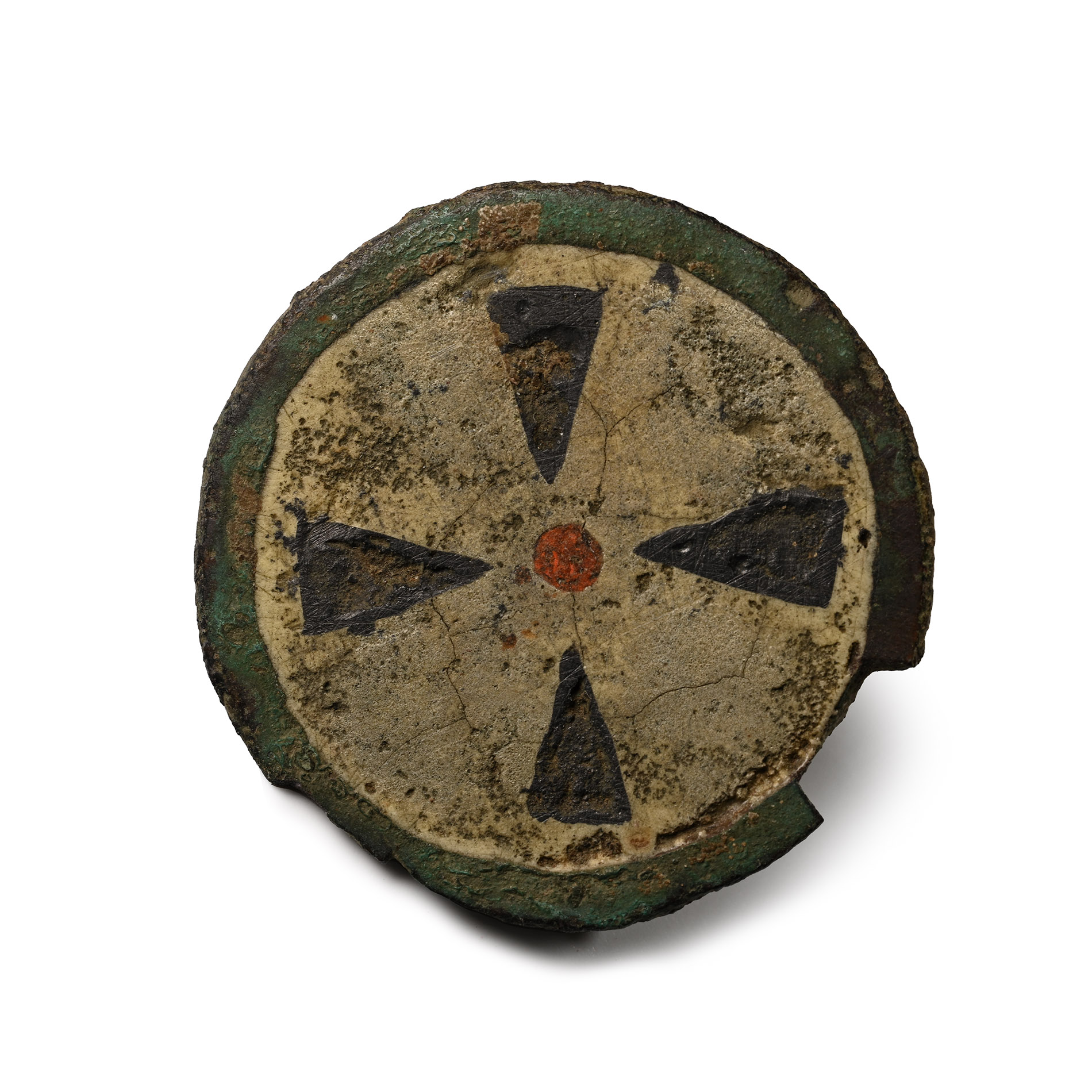 Roman Enamelled Bronze Plate Brooch