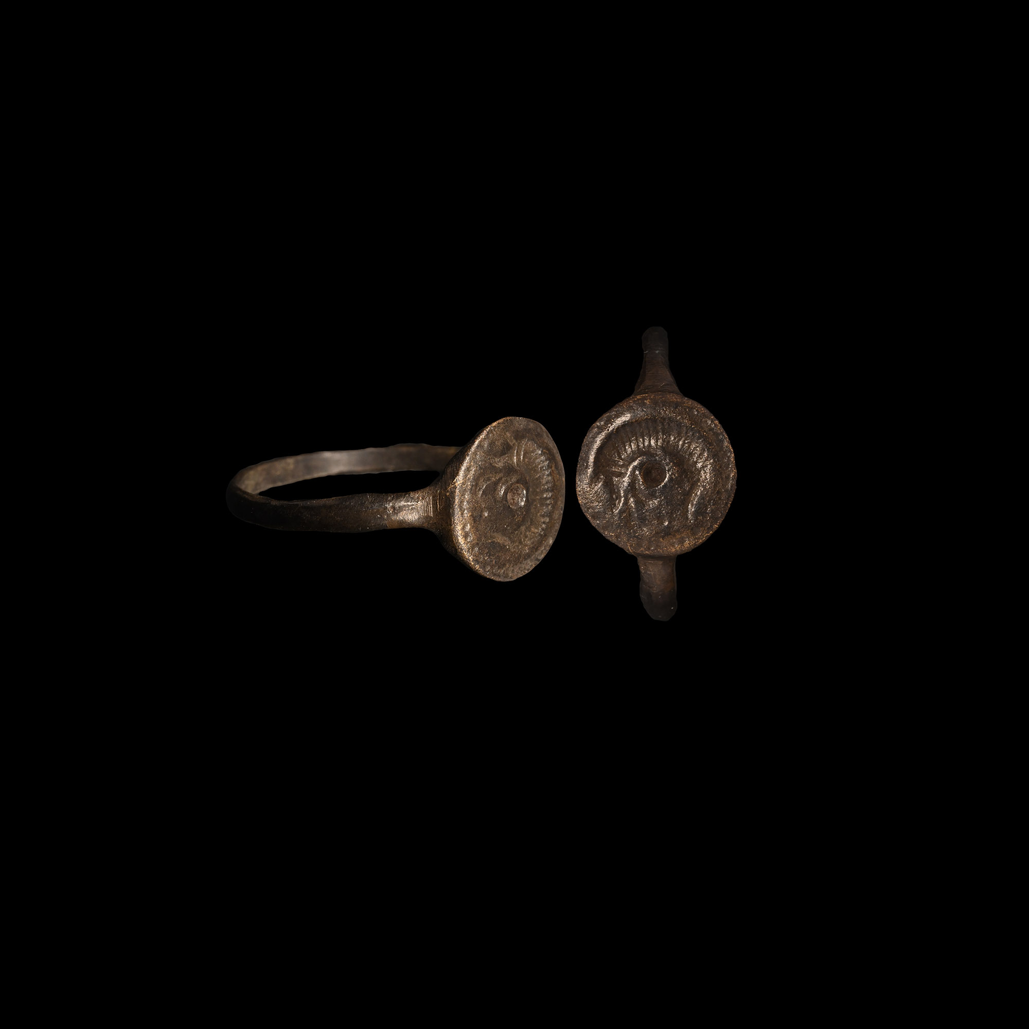 Roman Bronze Ring with Animal