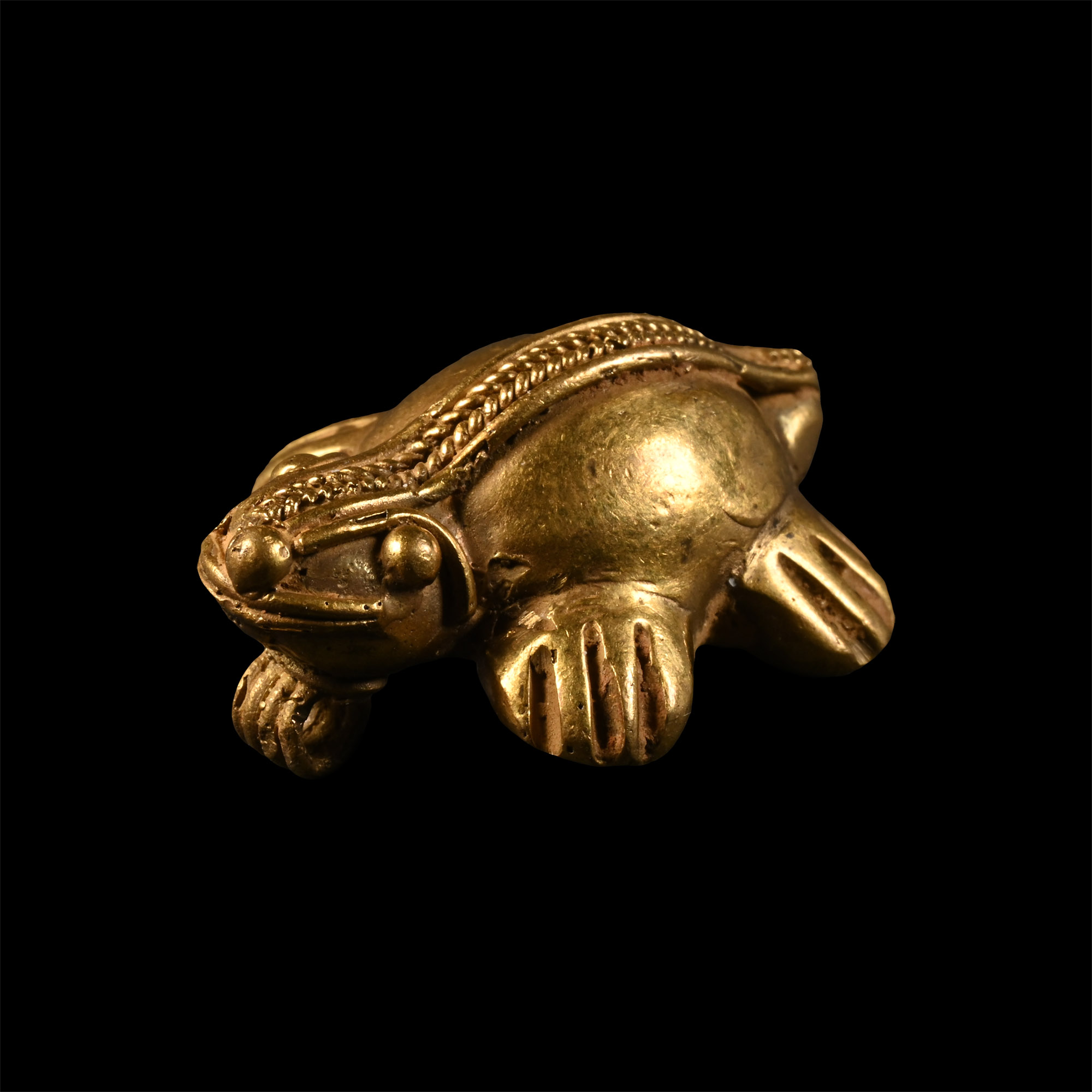 Pre-Columbian Gold Frog Amulet