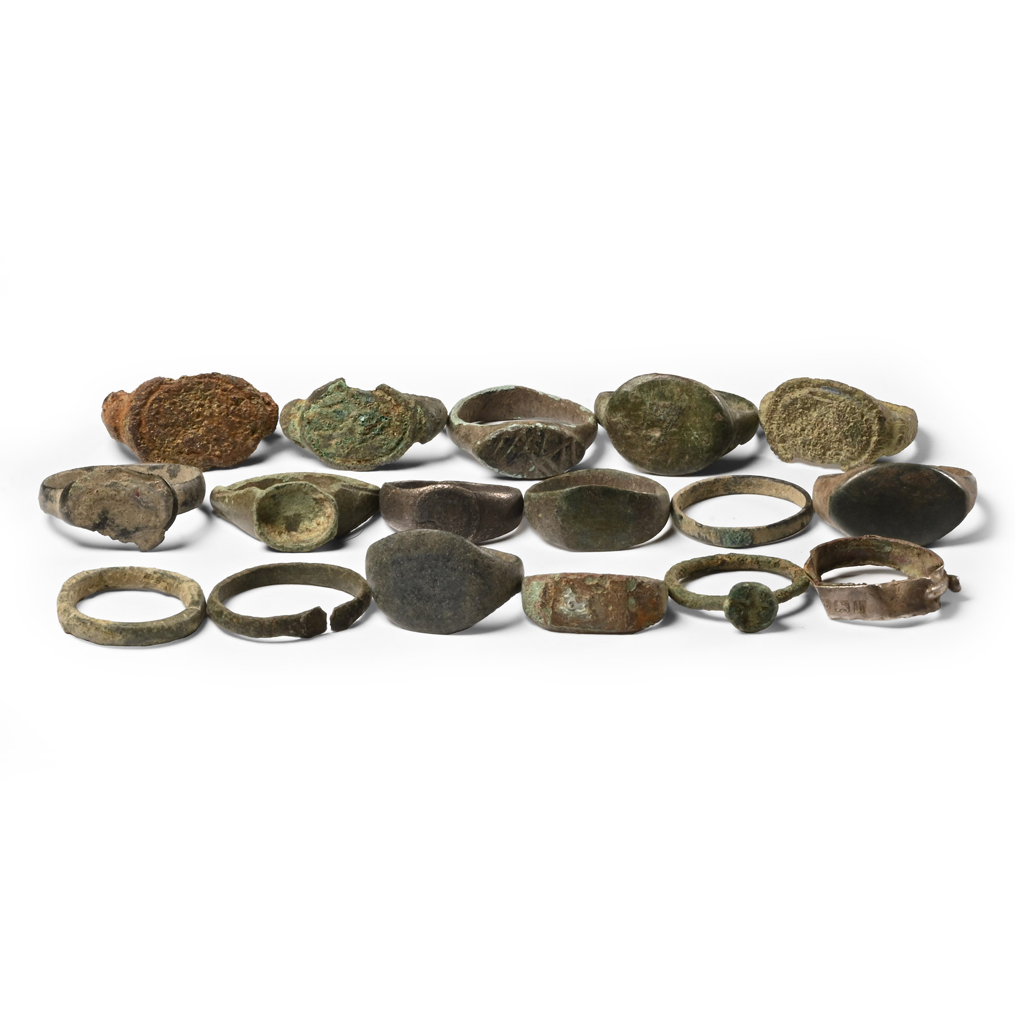 Roman and Other Bronze and Silver Ring Collection
