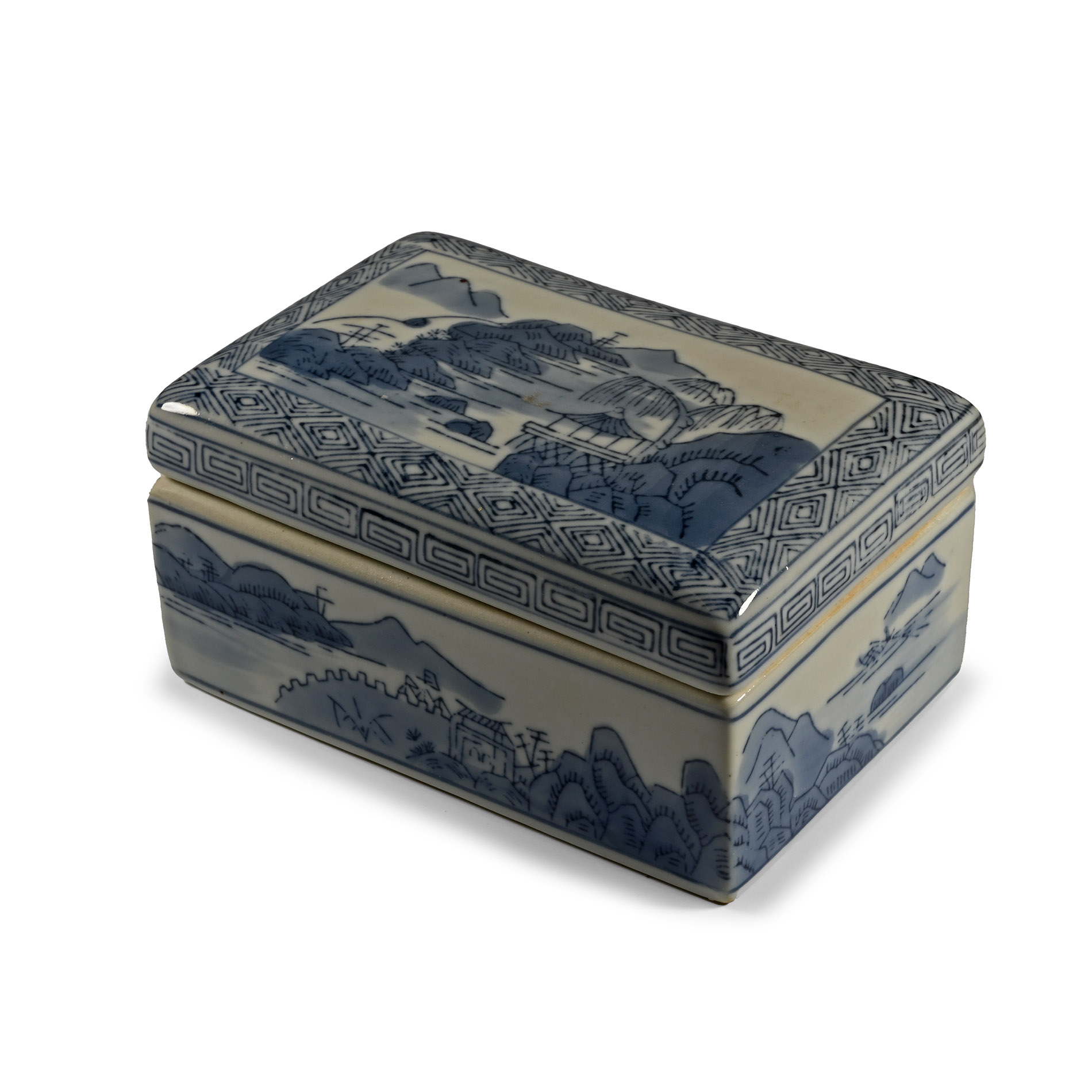 Chinese Blue and White Porcelain Box