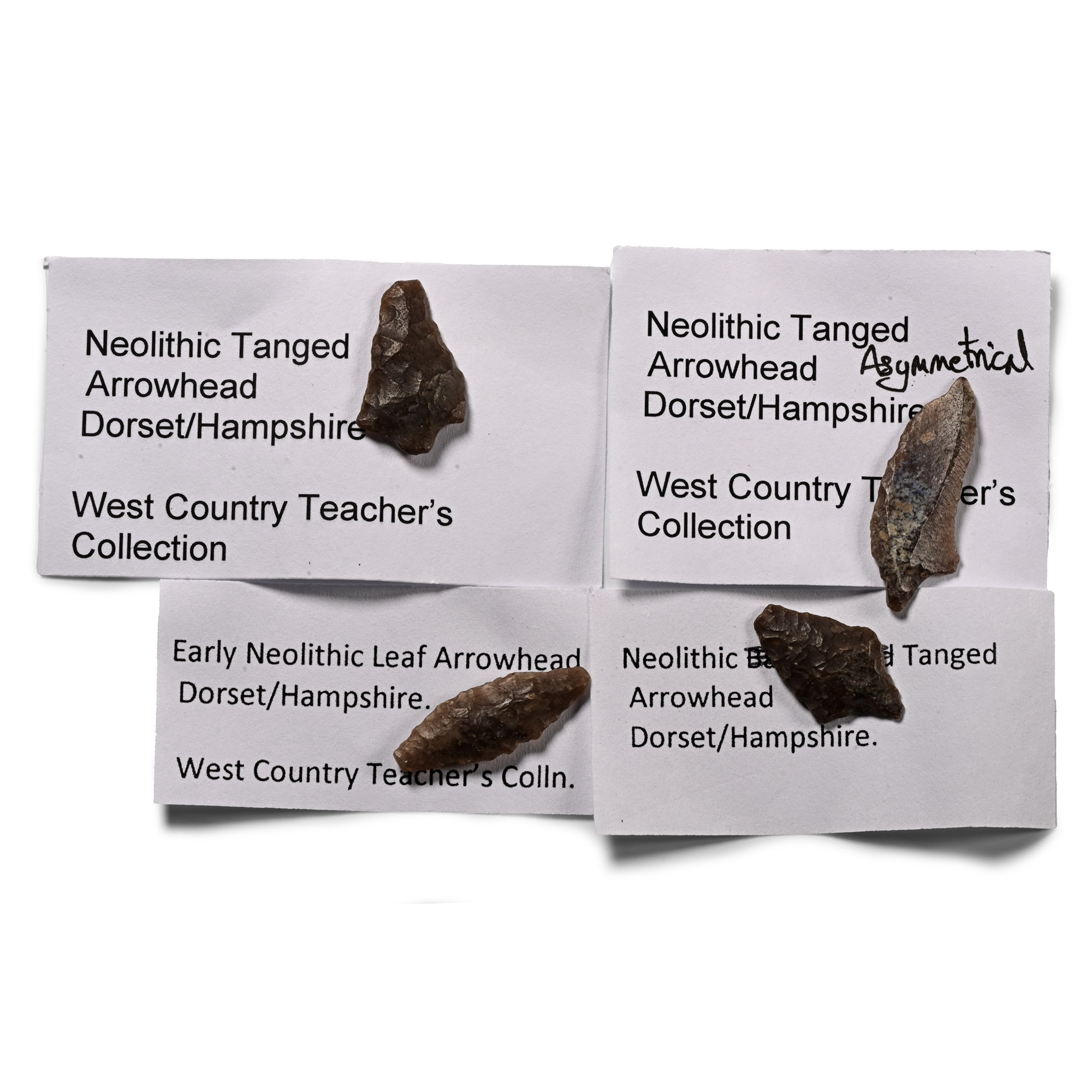 Stone Age English Flint Arrowhead Collection