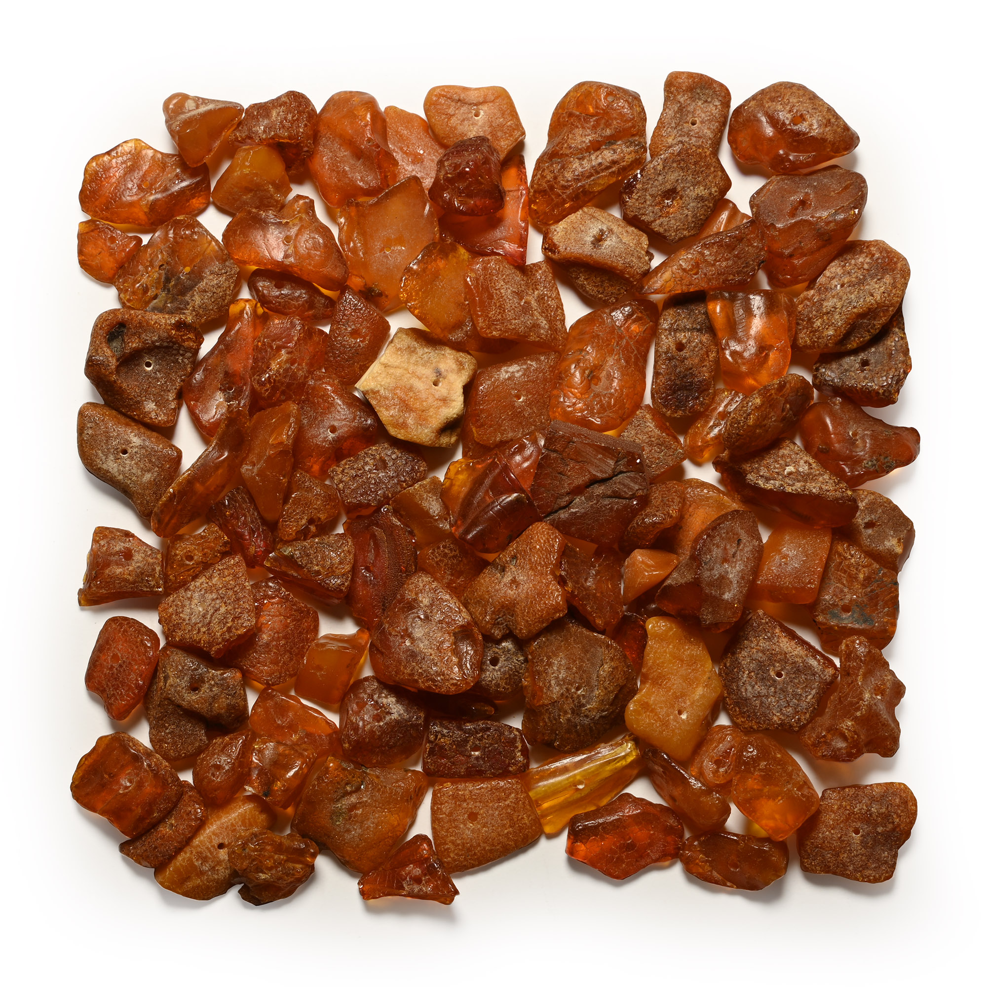 Unpolished Natural Amber Group