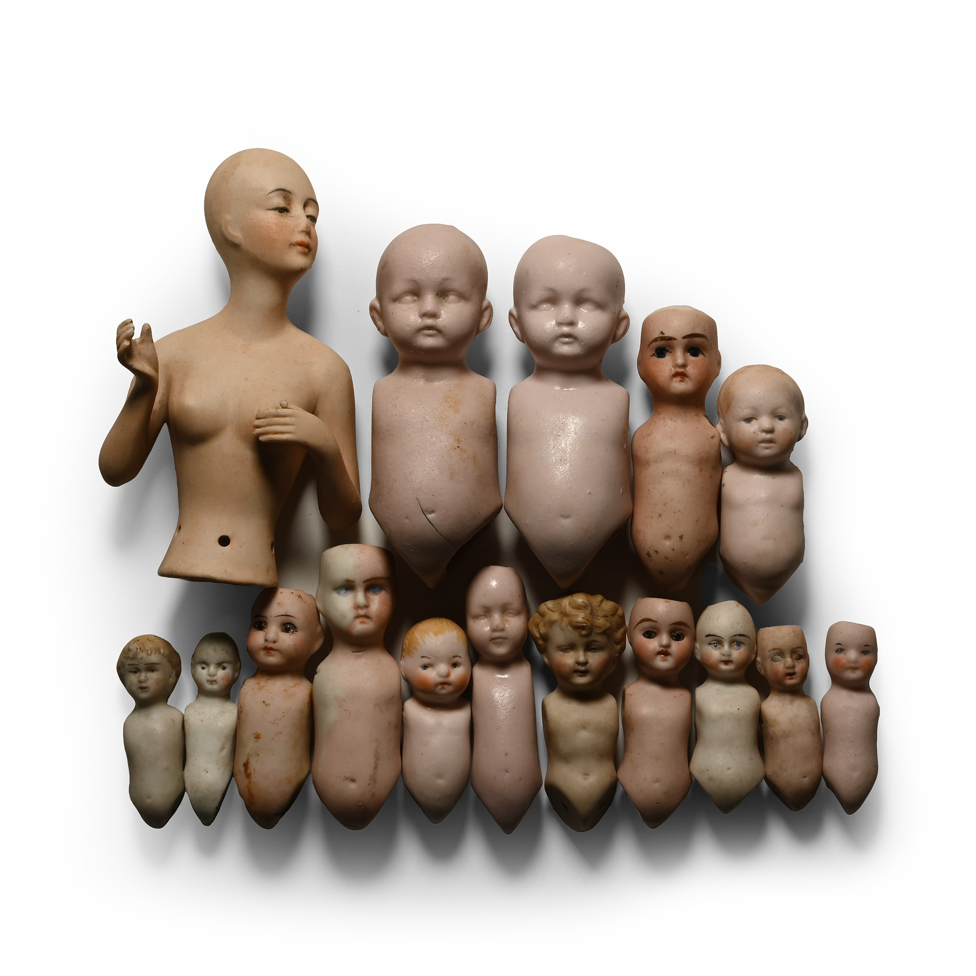 Victorian Porcelain Doll's Head and Body Group