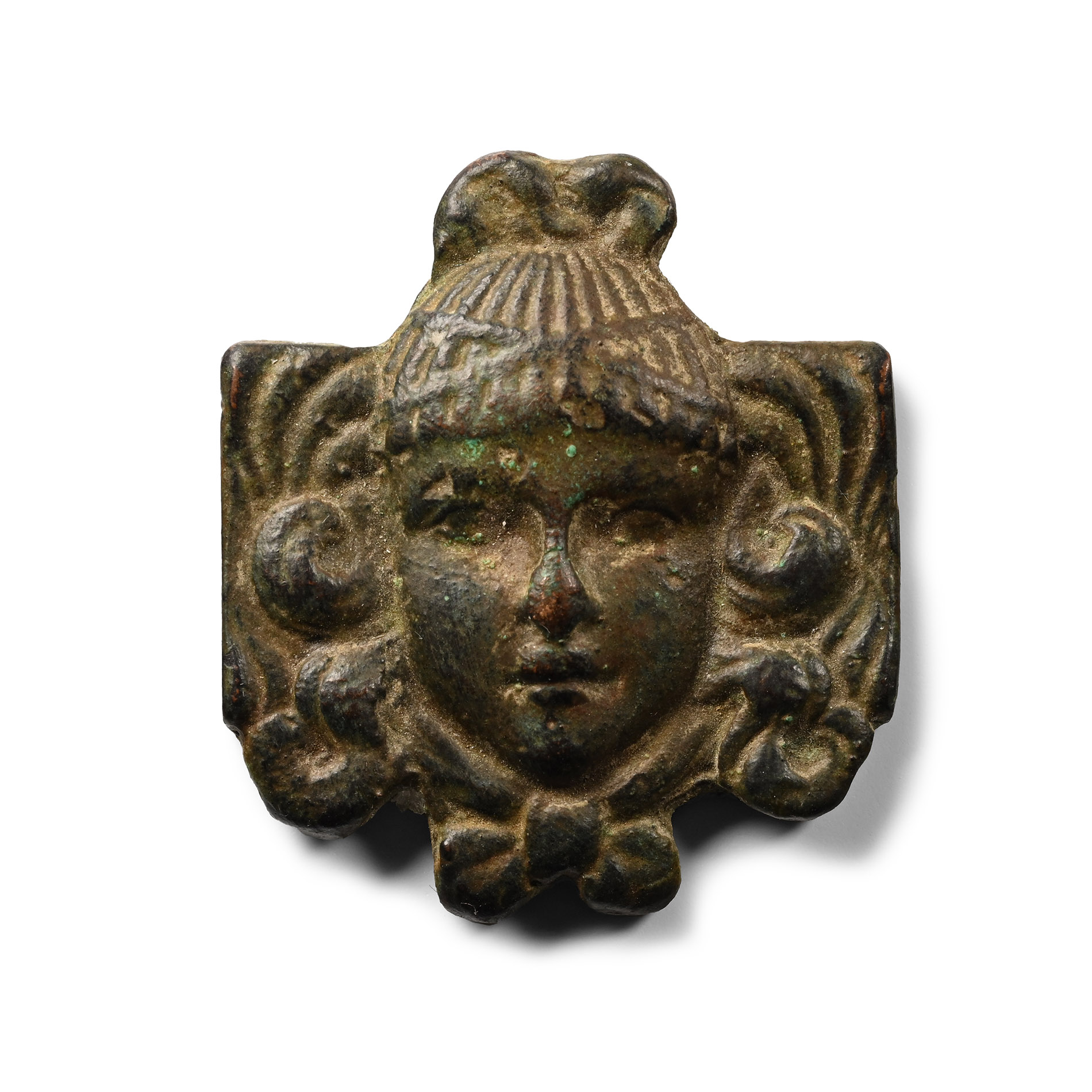 Post Medieval Bronze Face Plaque