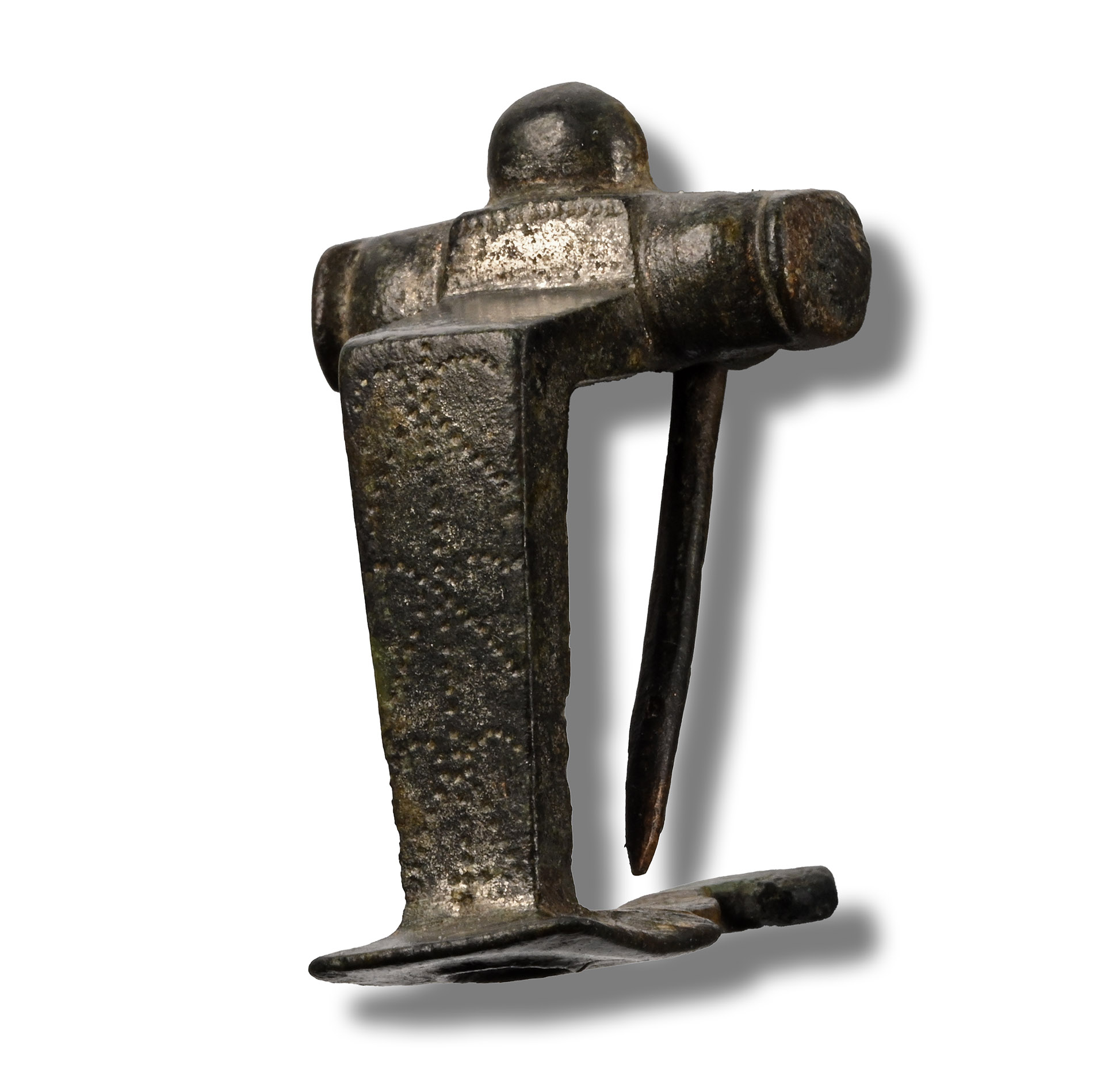 Romano-British Decorated Bronze Knee Brooch