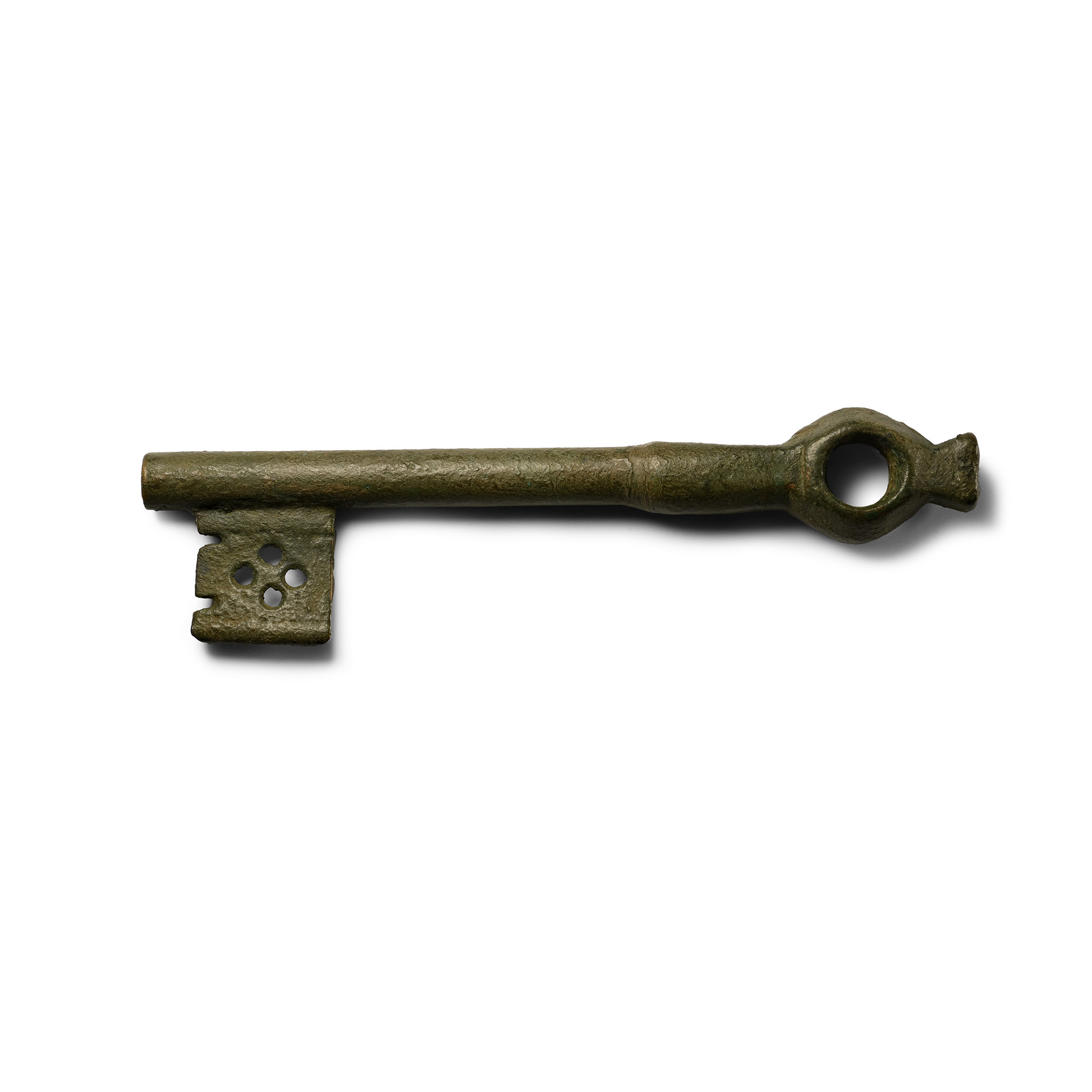 Large Romano-British Bronze Door Key