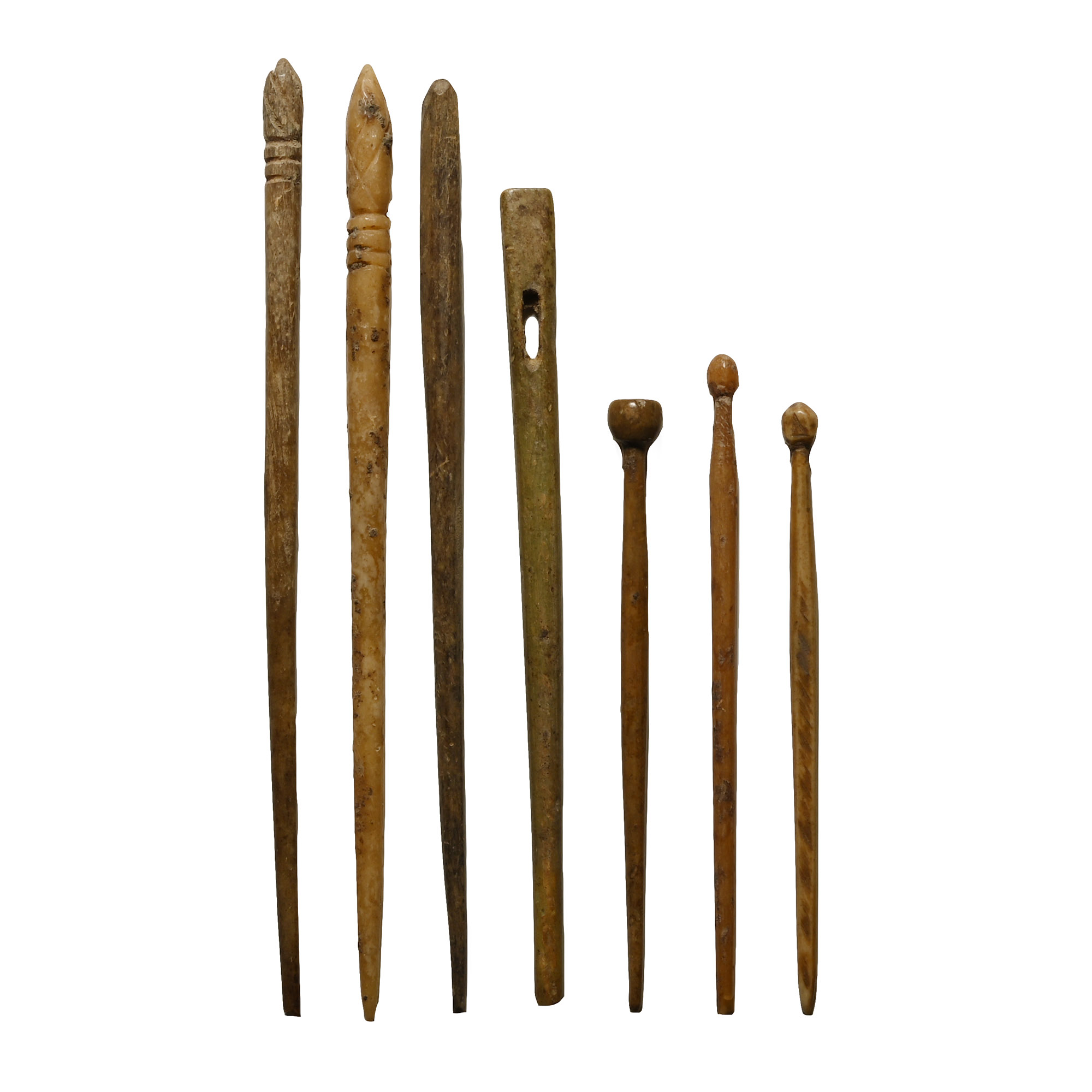 Roman Ornate Bone Hair Pin Collection