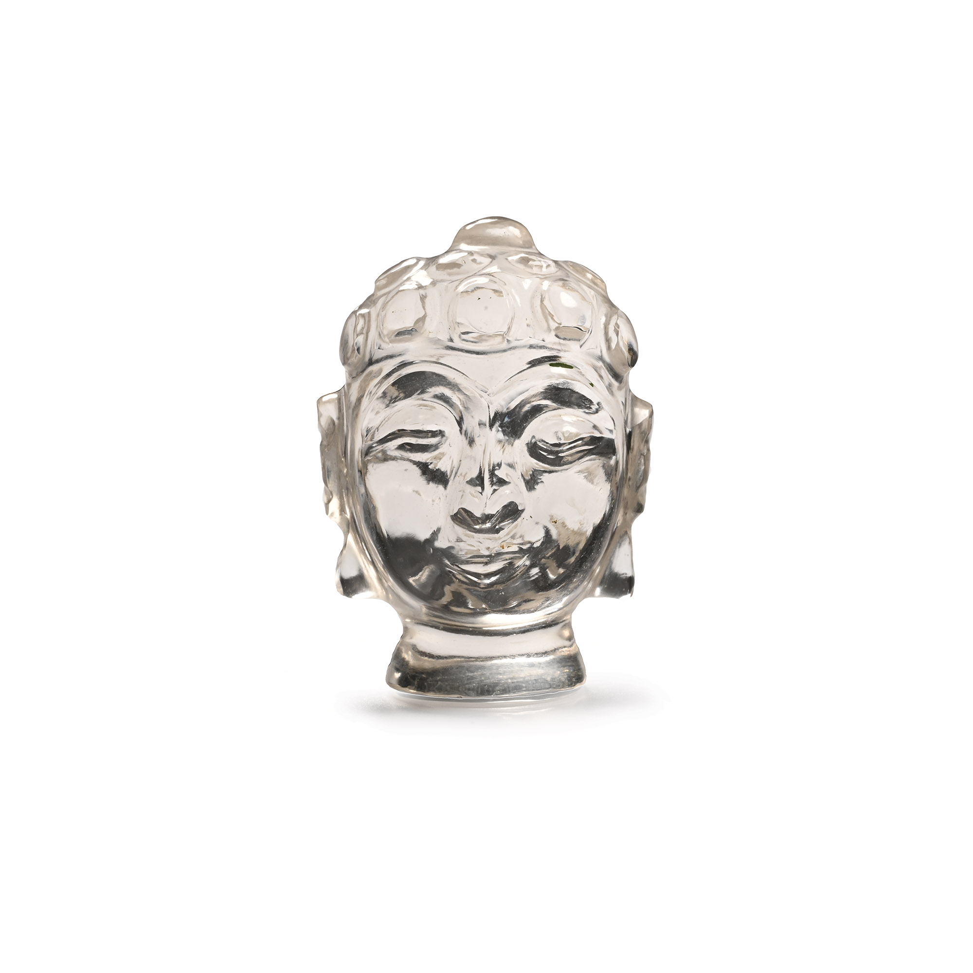 Chinese Rock Crystal Head of Buddha