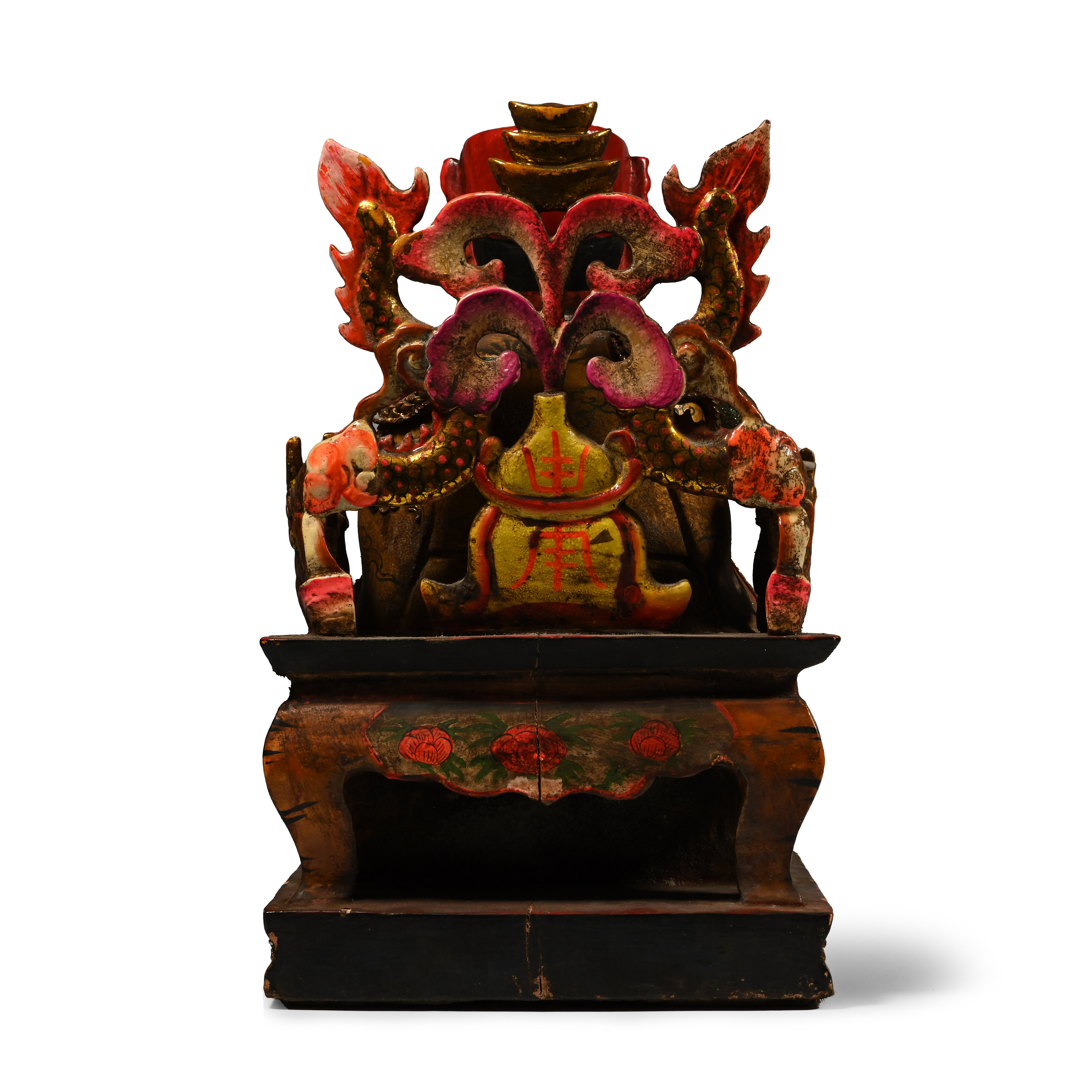 Chinese Gilded Wooden Temple Figure