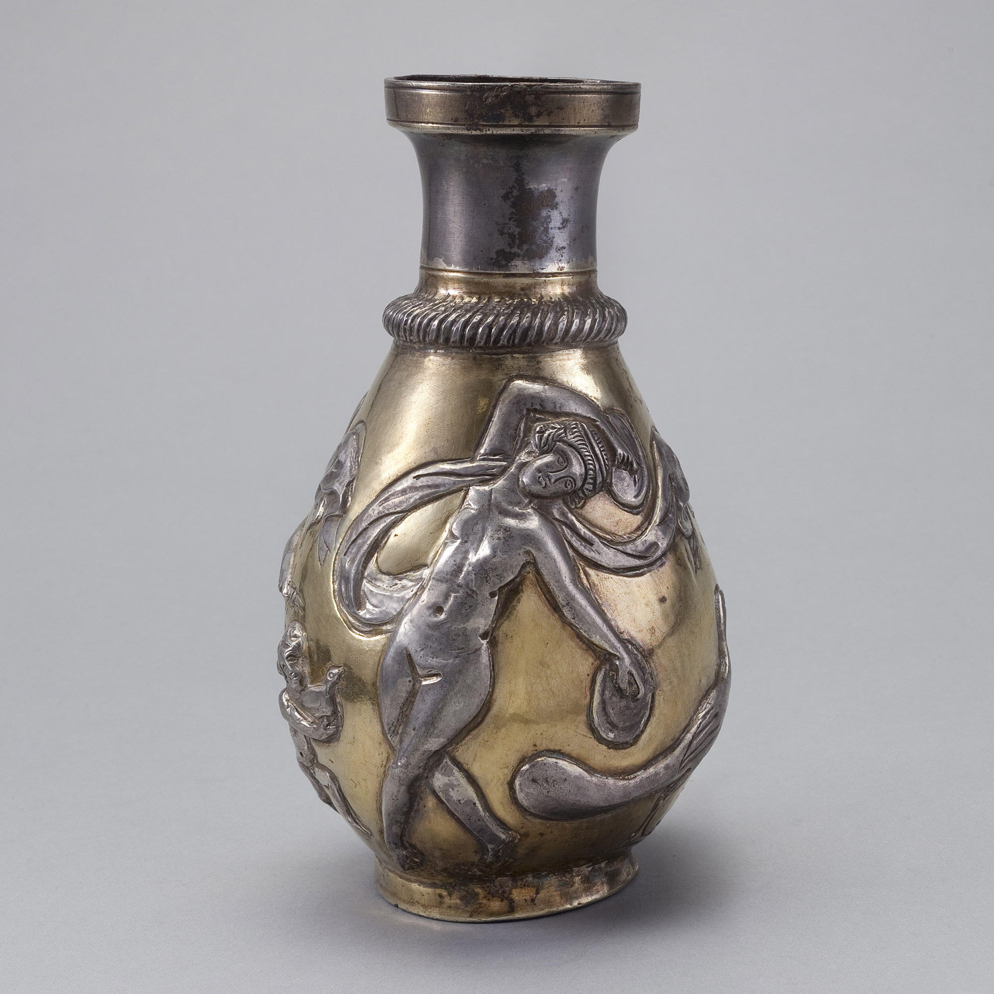 Sasanian Silver-Gilt Jar with Dancing Girls