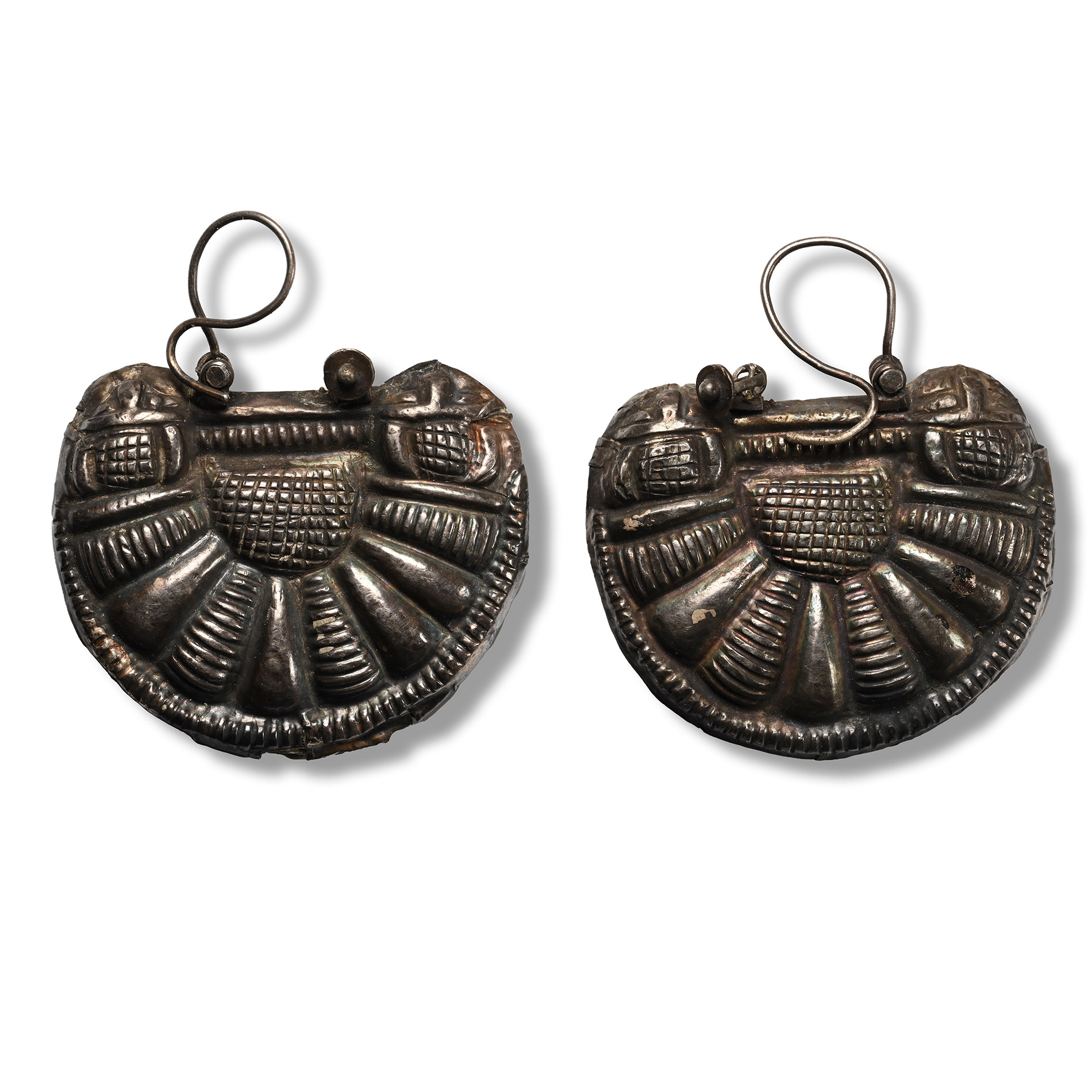 Post Sasanian Silver Earring Pair