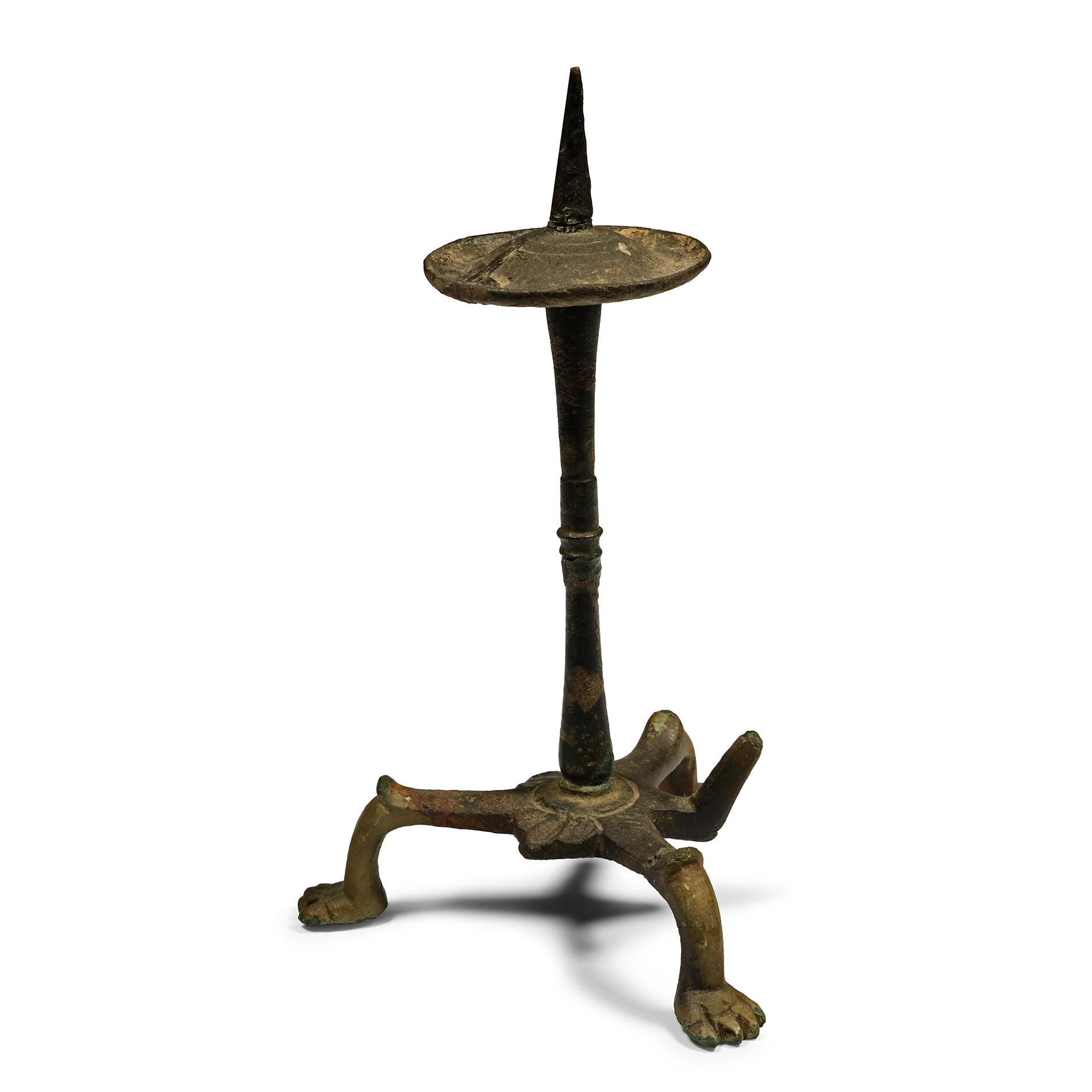 Late Roman Bronze Tripod Lamp Base