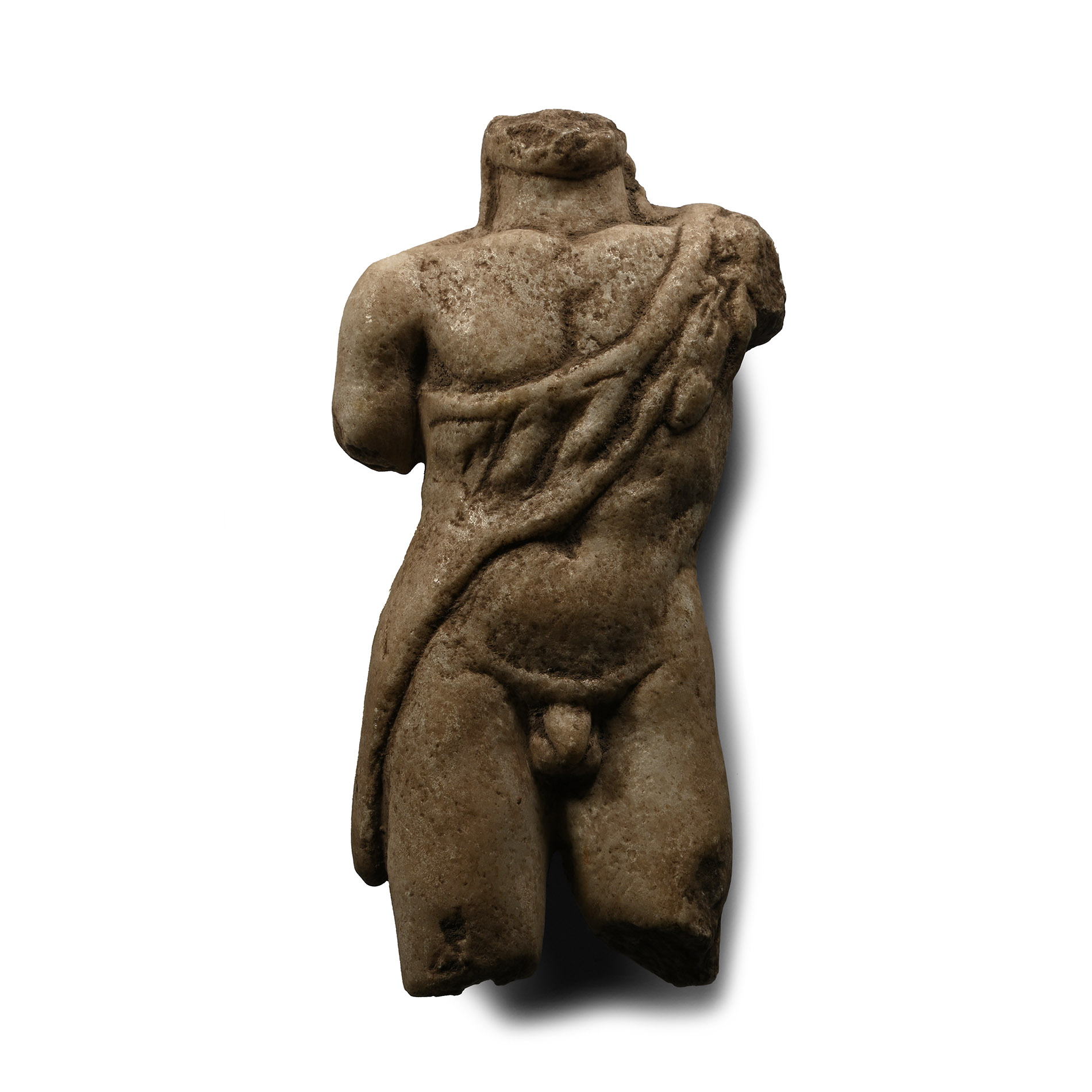 Roman Style Marble Torso with Lionskin