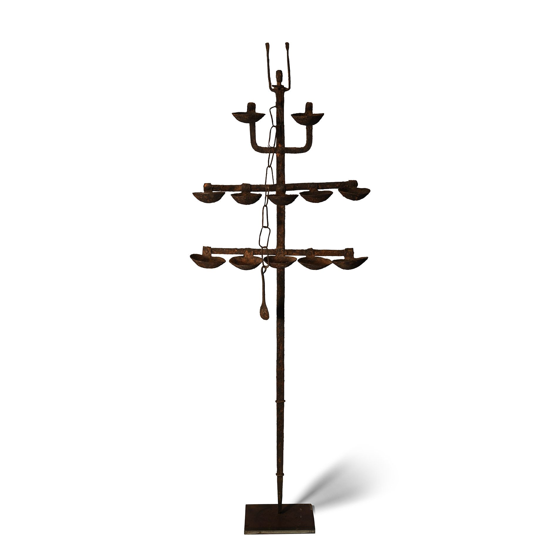 Dogon Iron Multiple Oil Lamp Stand