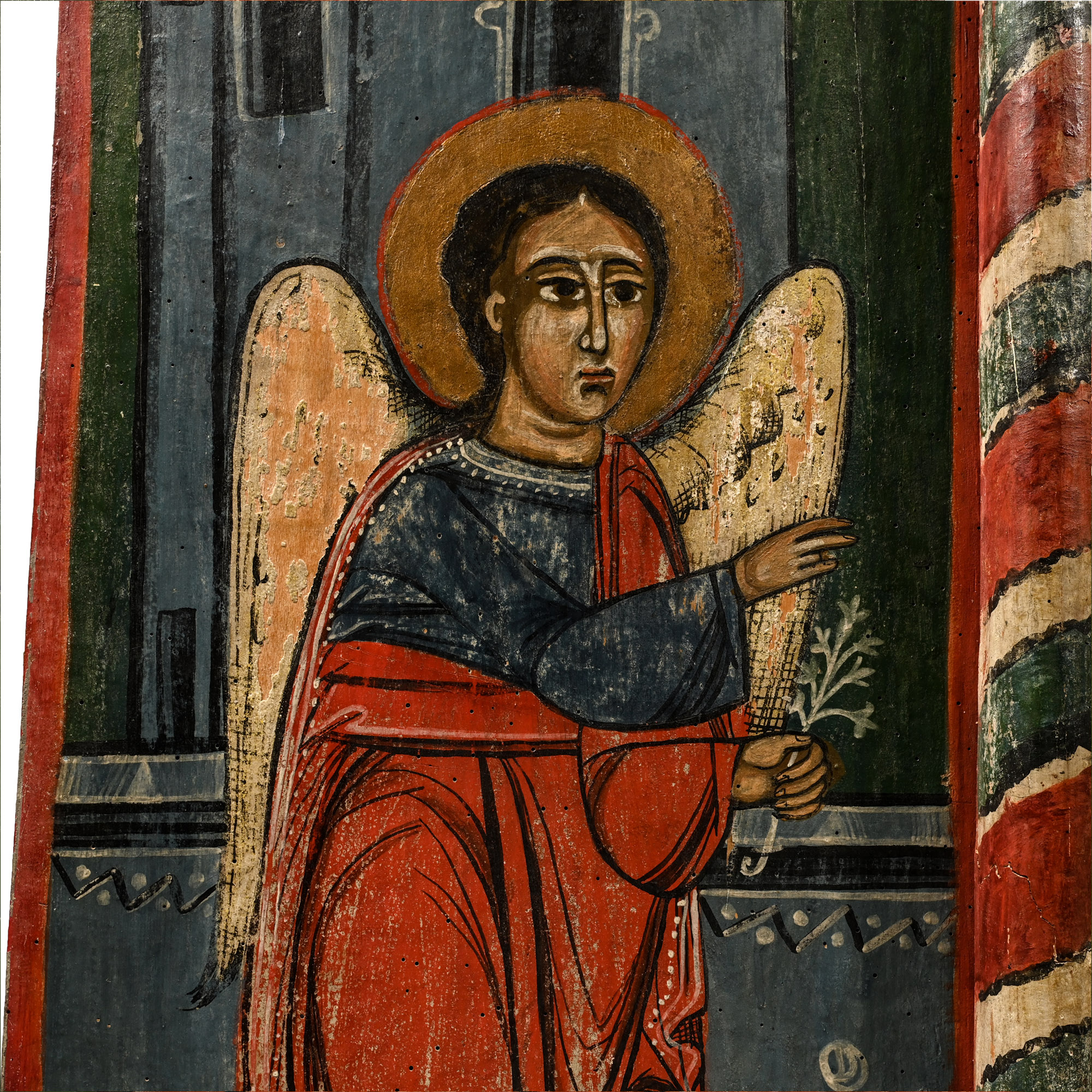 Romanian Orthodox Royal Wooden Doors with Annunciation Scene