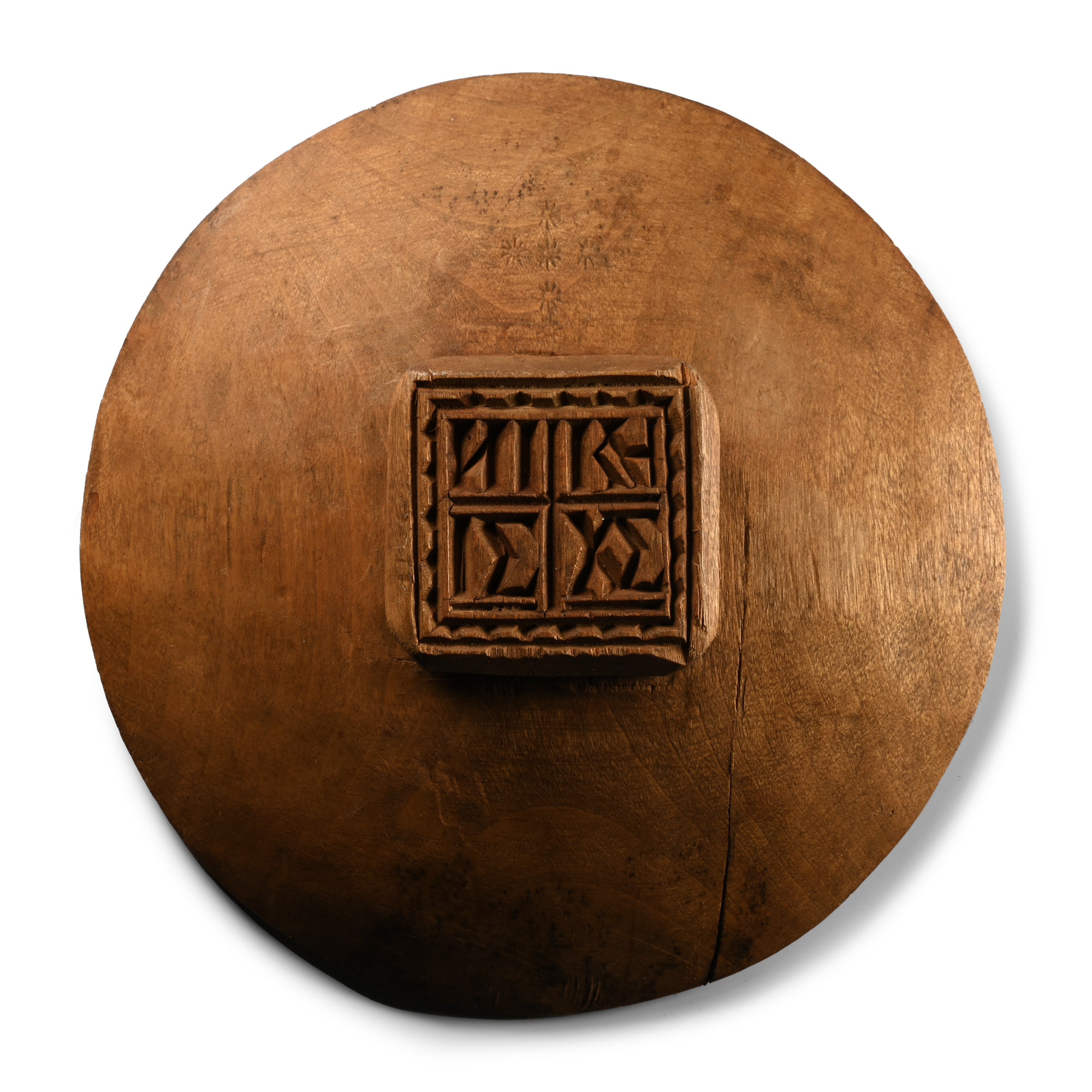 Greek Carved Holy Bread Stamp with Saint Basil