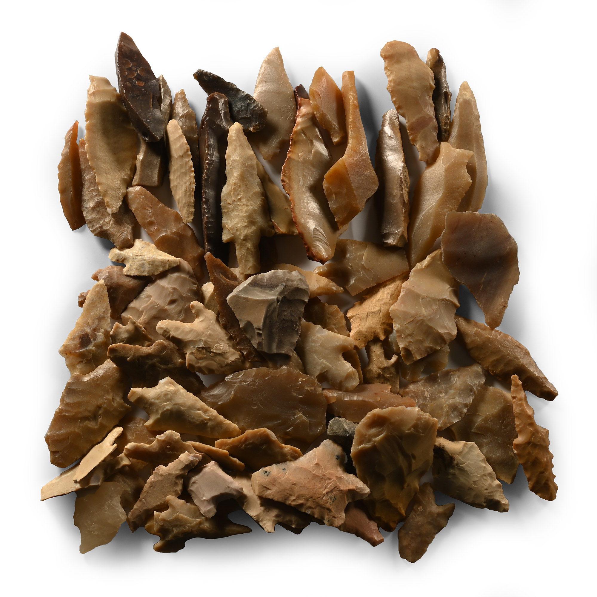 Stone Age Humid Phase Flint Arrowheads, Points and Scrapers