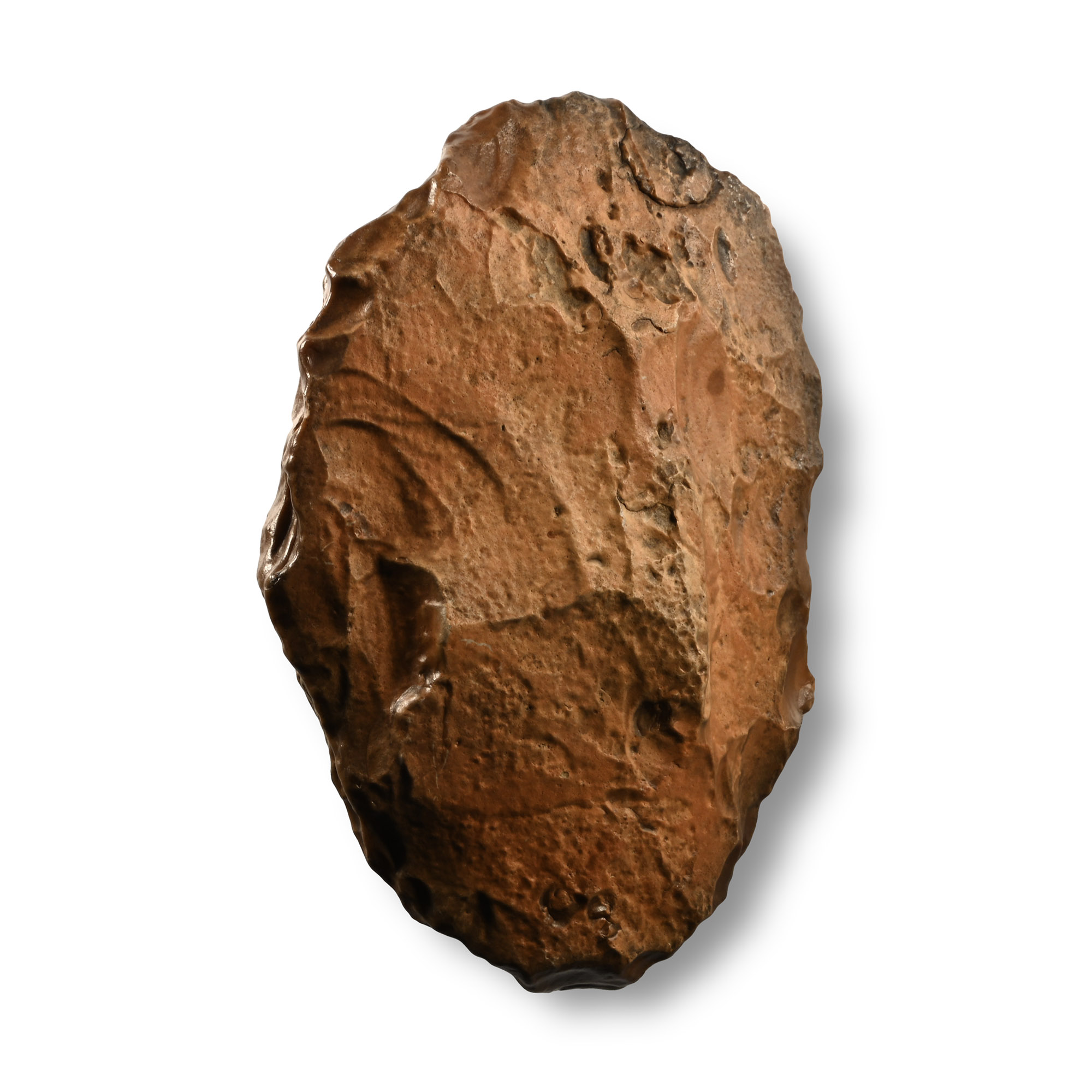 Stone Age 'Homo Erectus' Dark Red Quartzite Acheulean Handaxe