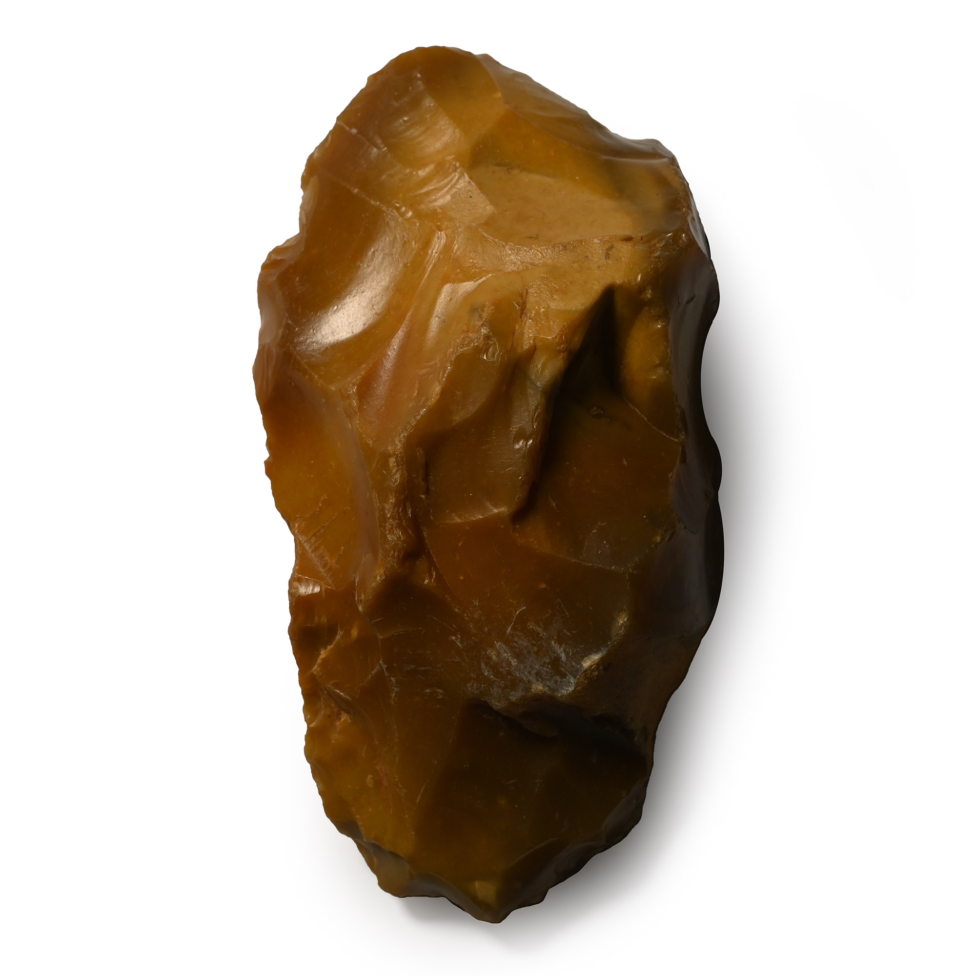 Stone Age British Yellow-Orange Flint Hand Axe