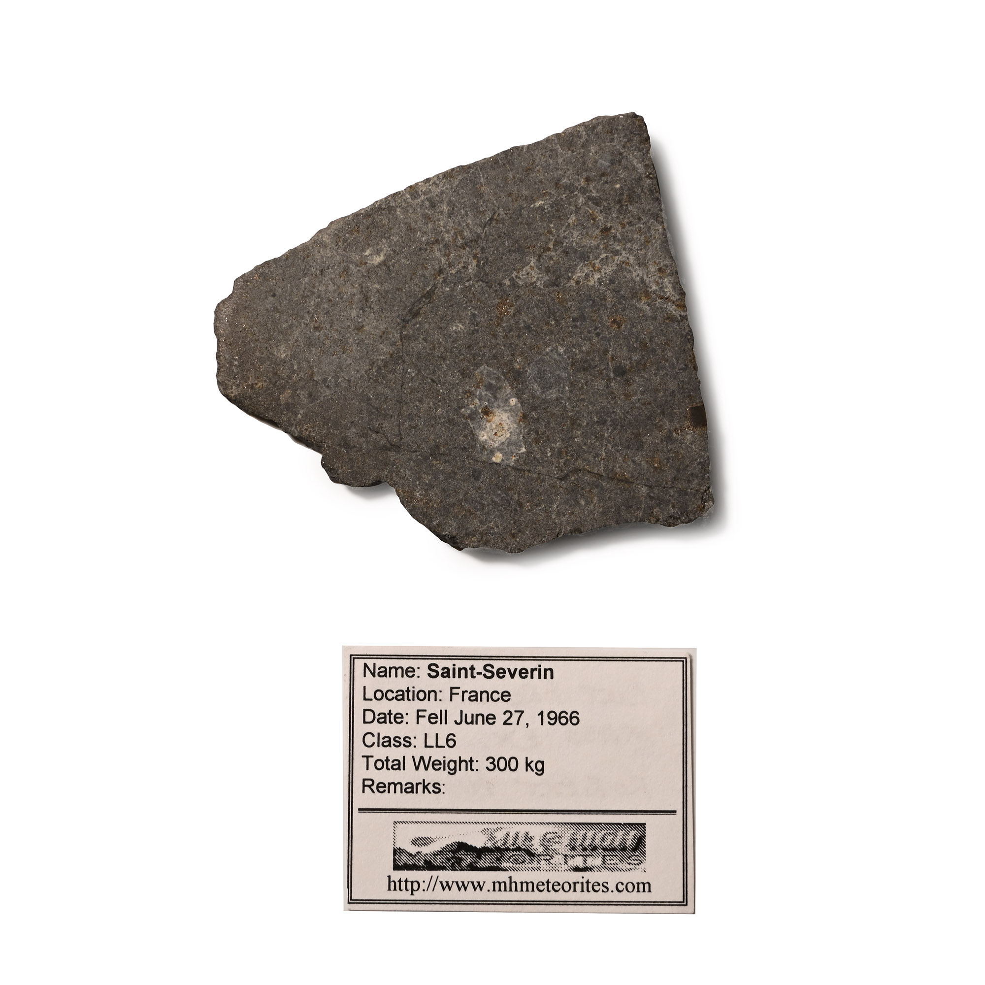 Saint-Severin LL6 Chondrite Meteorite Slice