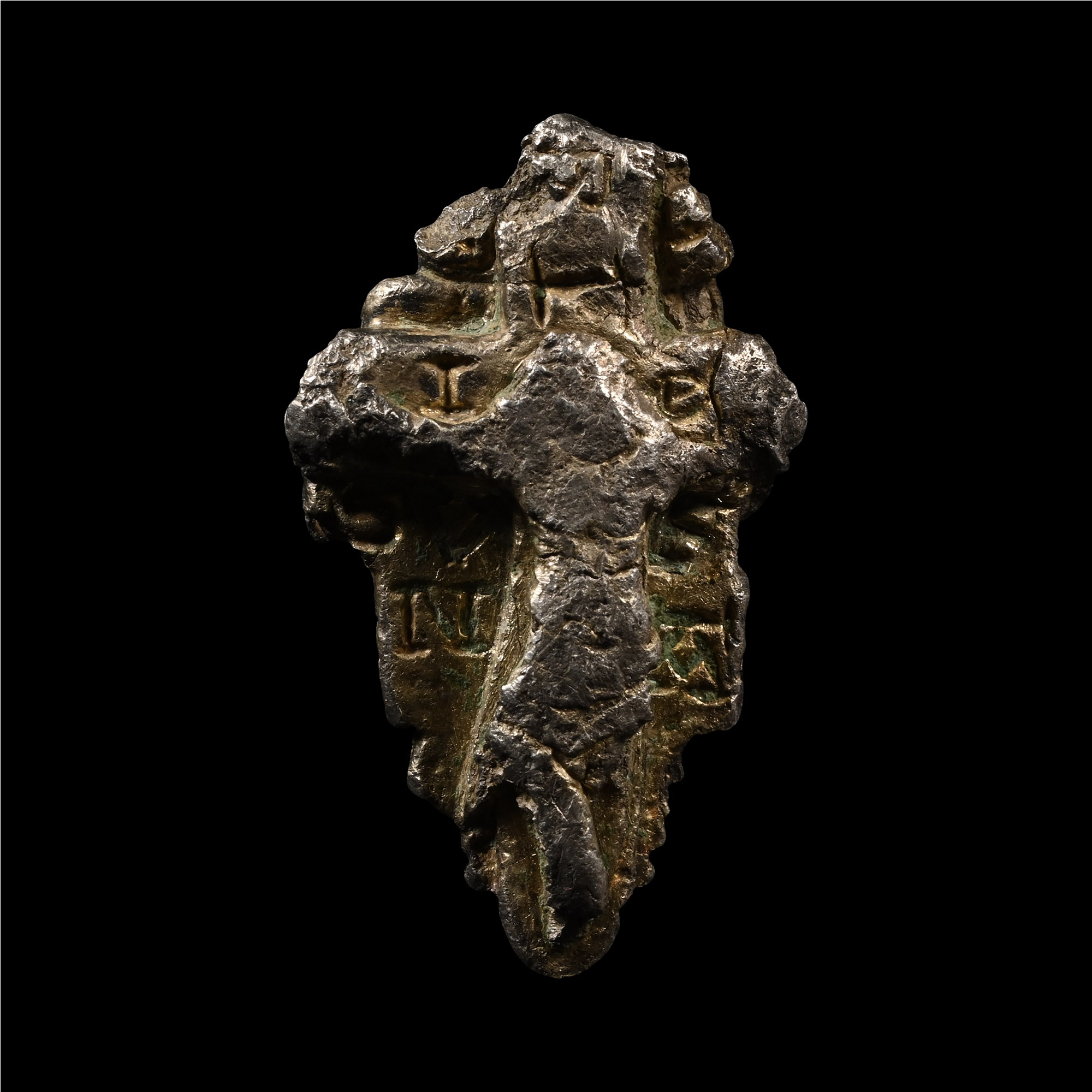 Medieval Silver-Gilt Crucifix Pendant