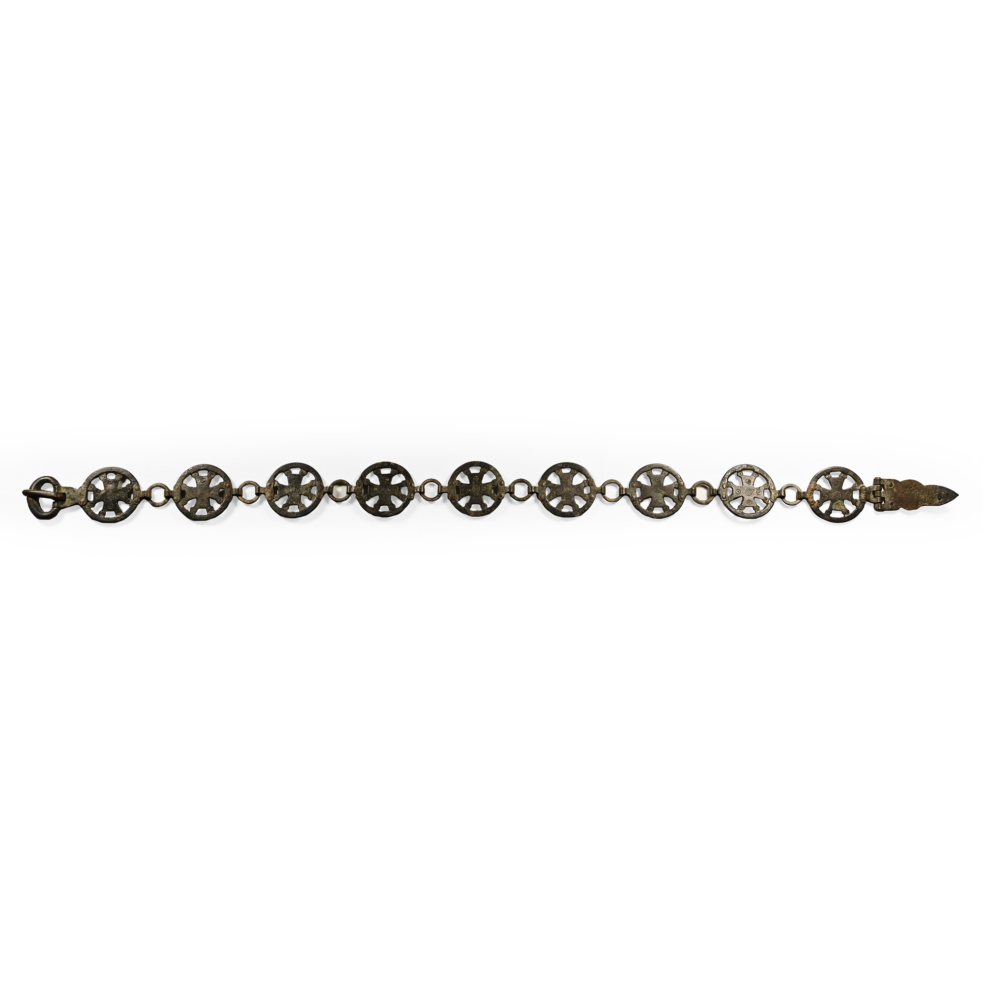 Byzantine Bronze Belt with Openwork Crosses