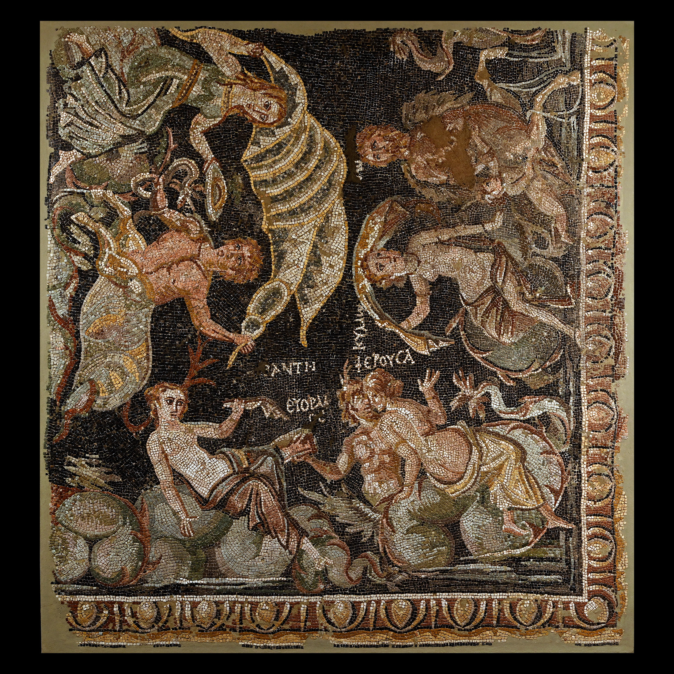 Roman Mosaic Depicting Nereids and Tritons